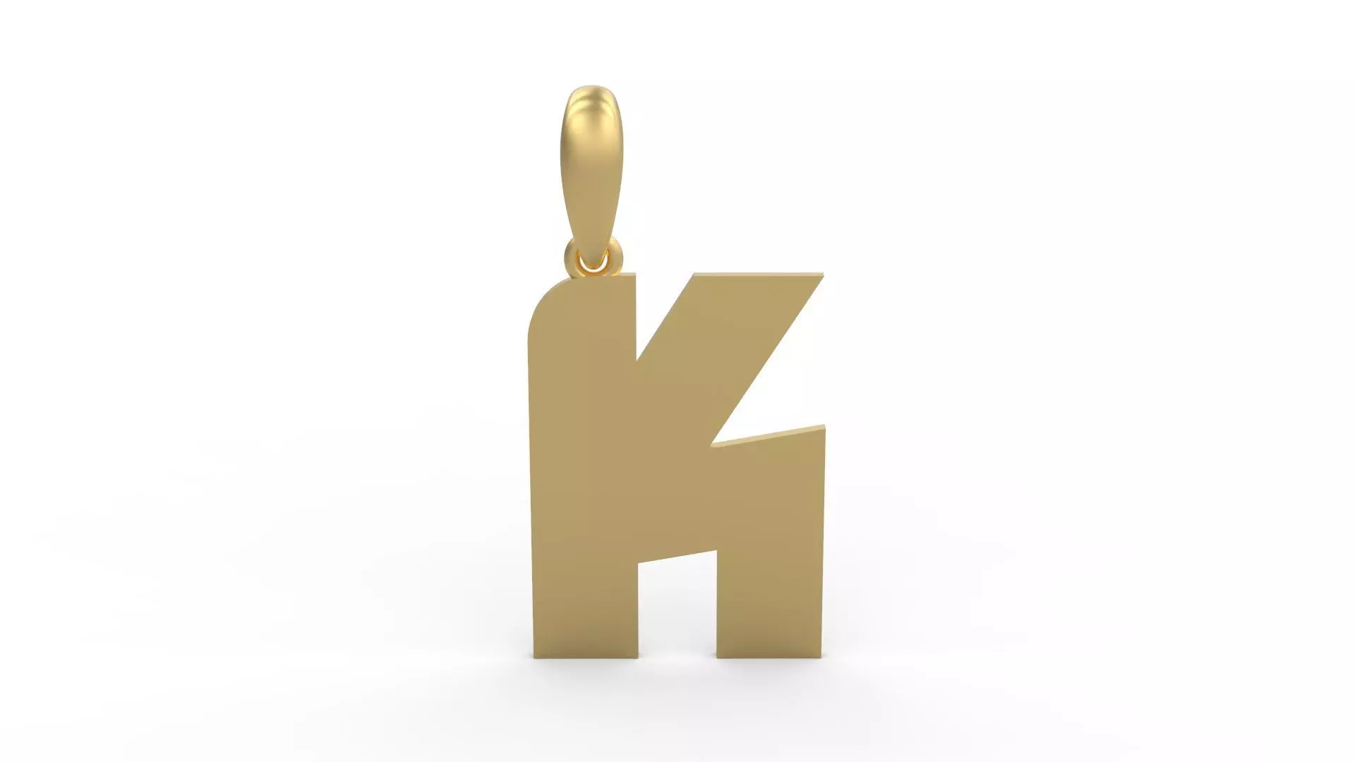 Initial Letters Pendant Boldhead K 3D print model_0