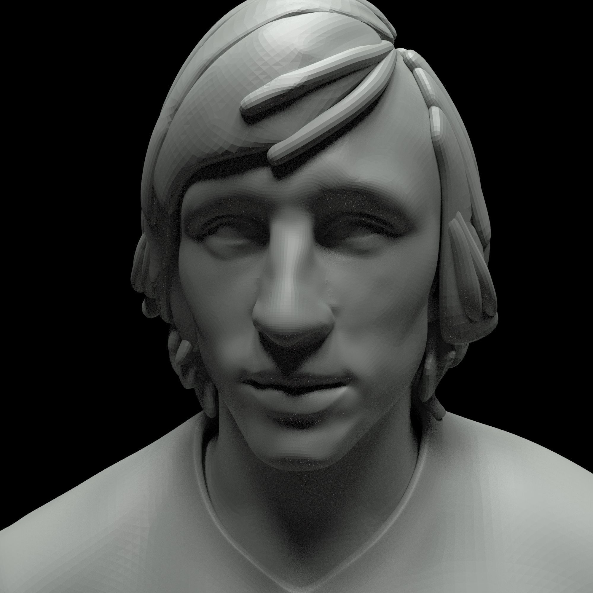 Johan Cruyff football player stl file 3D print model 3D print model_7