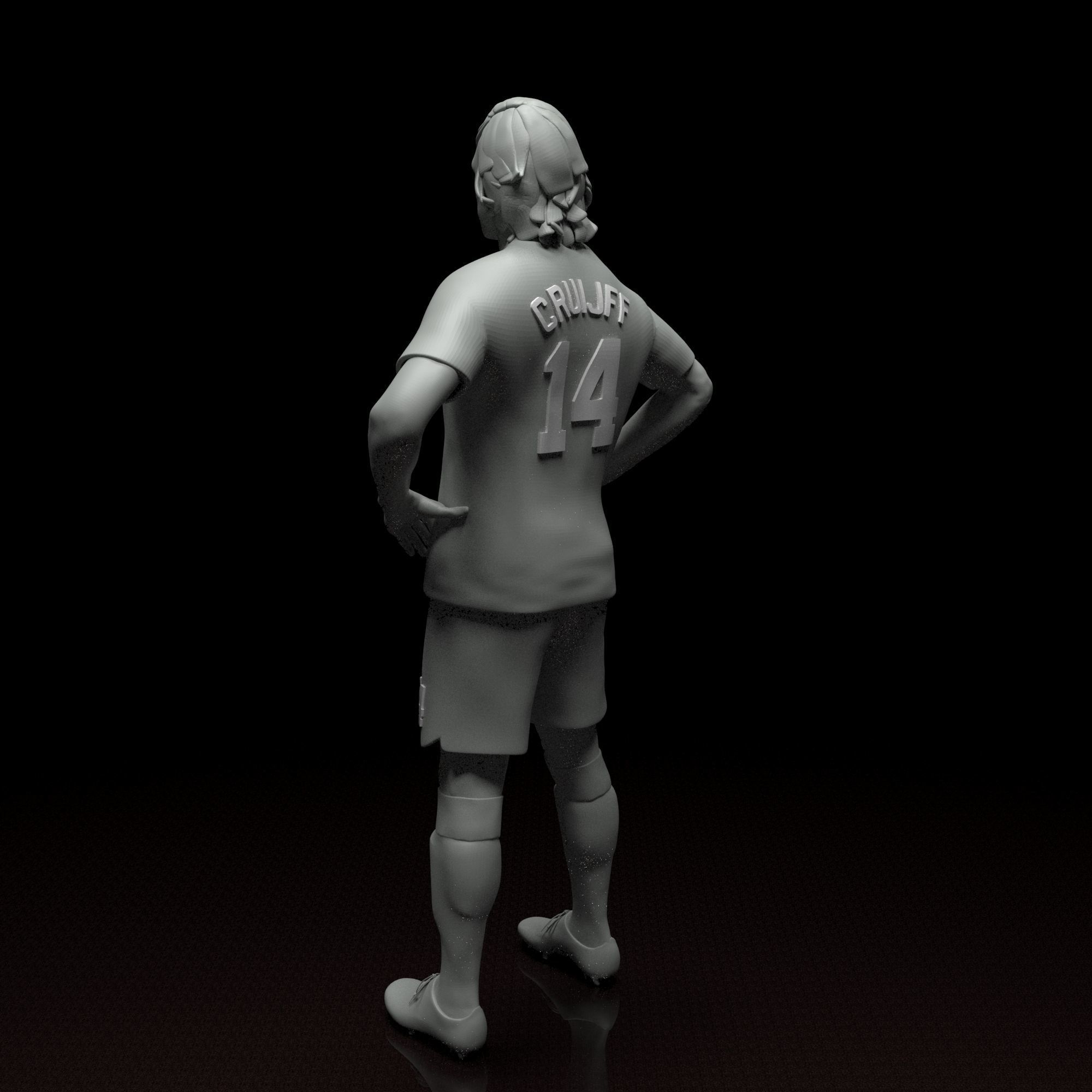 Johan Cruyff football player stl file 3D print model 3D print model_11