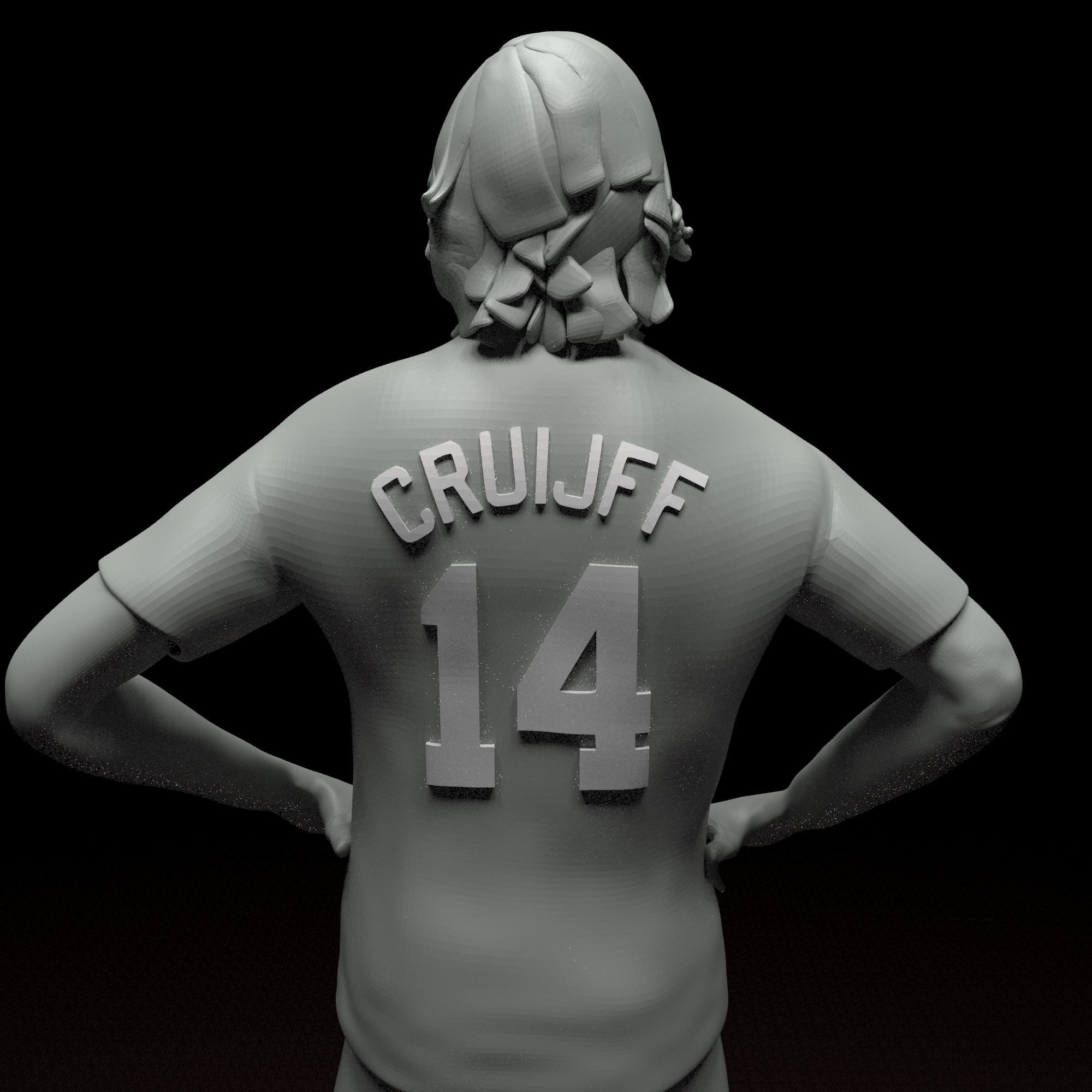 Johan Cruyff football player stl file 3D print model 3D print model_6
