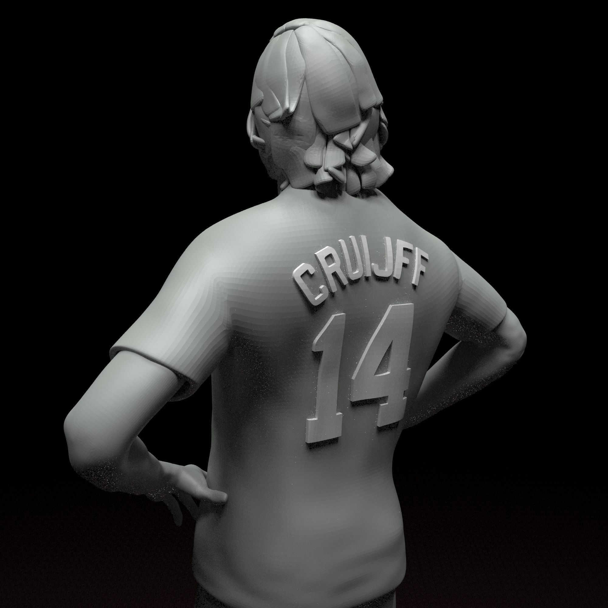 Johan Cruyff football player stl file 3D print model 3D print model_5