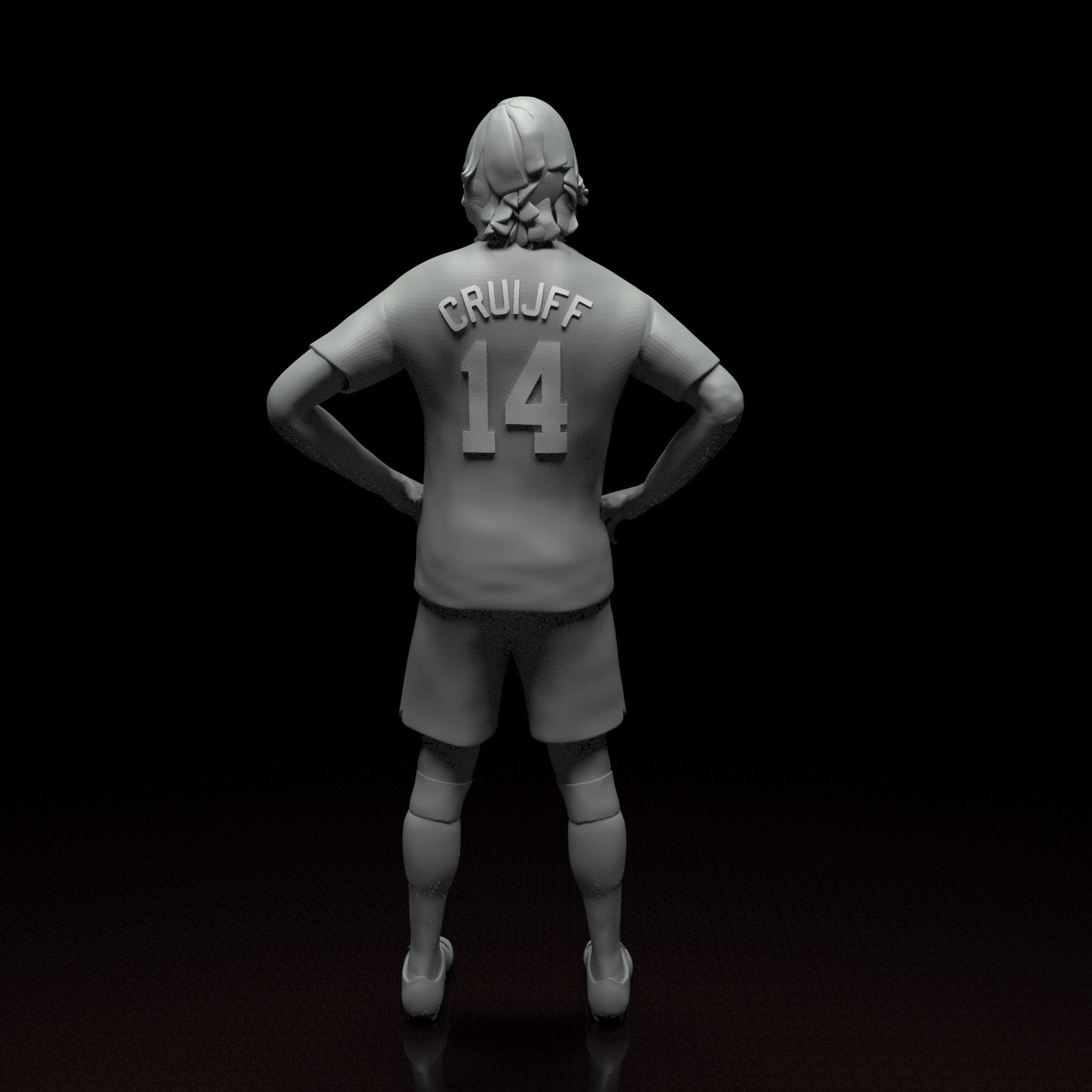 Johan Cruyff football player stl file 3D print model 3D print model_12