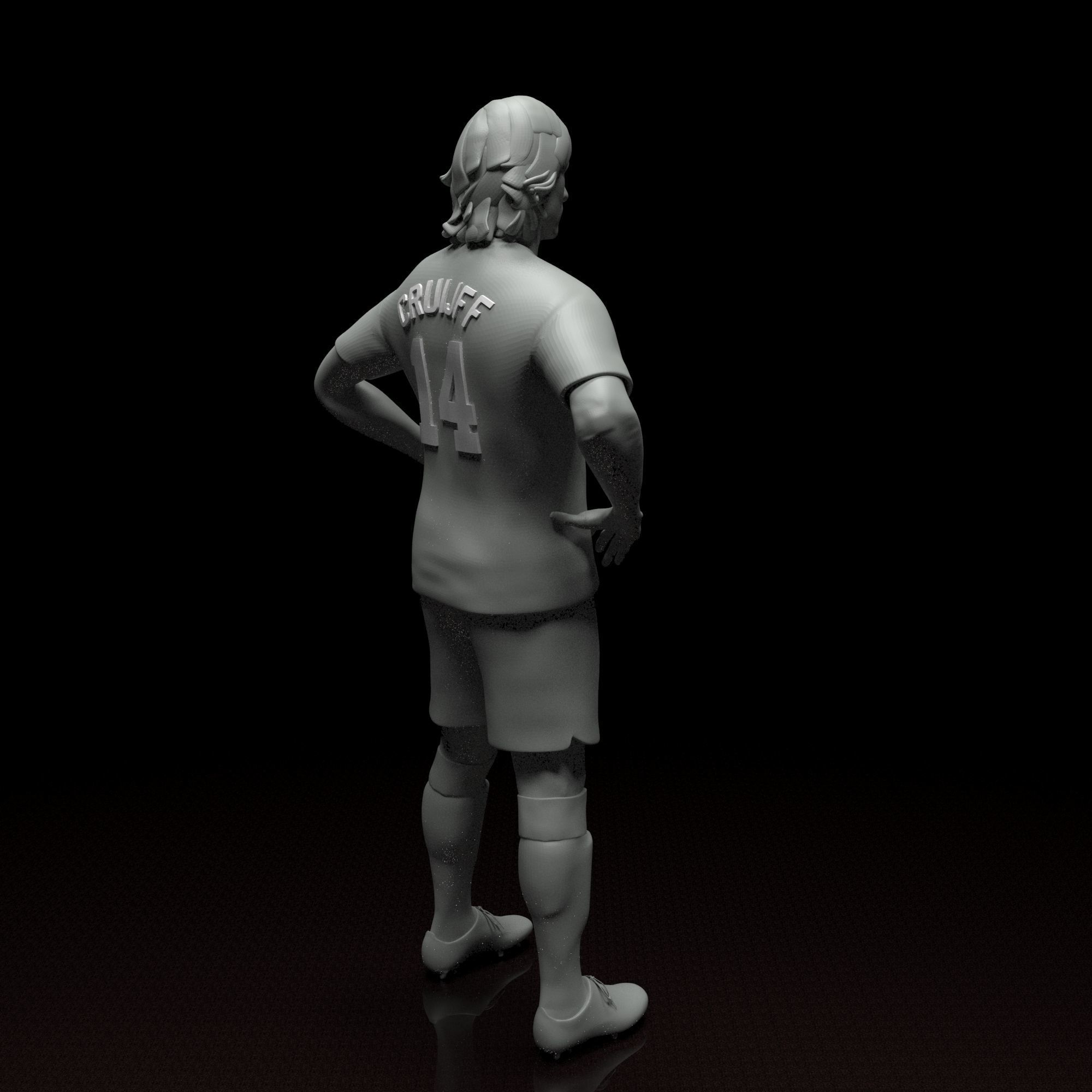 Johan Cruyff football player stl file 3D print model 3D print model_13