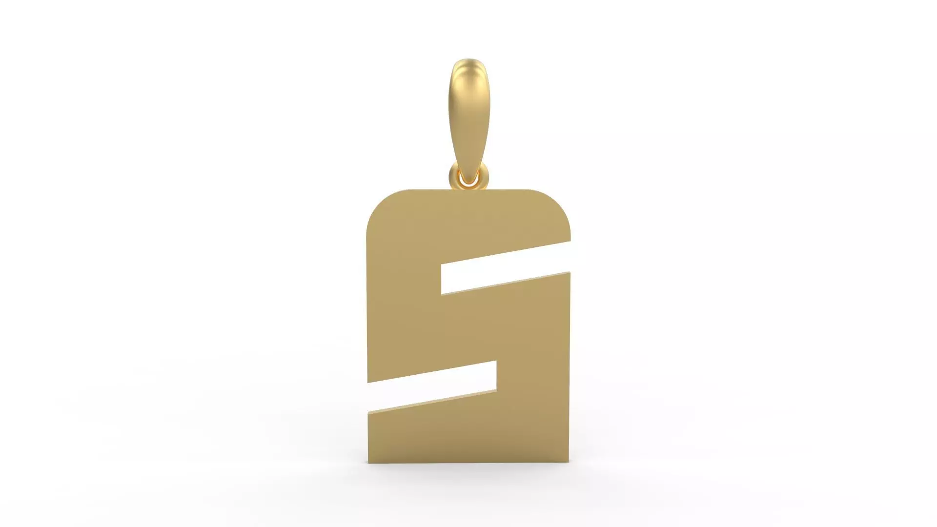 Initial Letters Pendant Boldhead S 3D print model_0