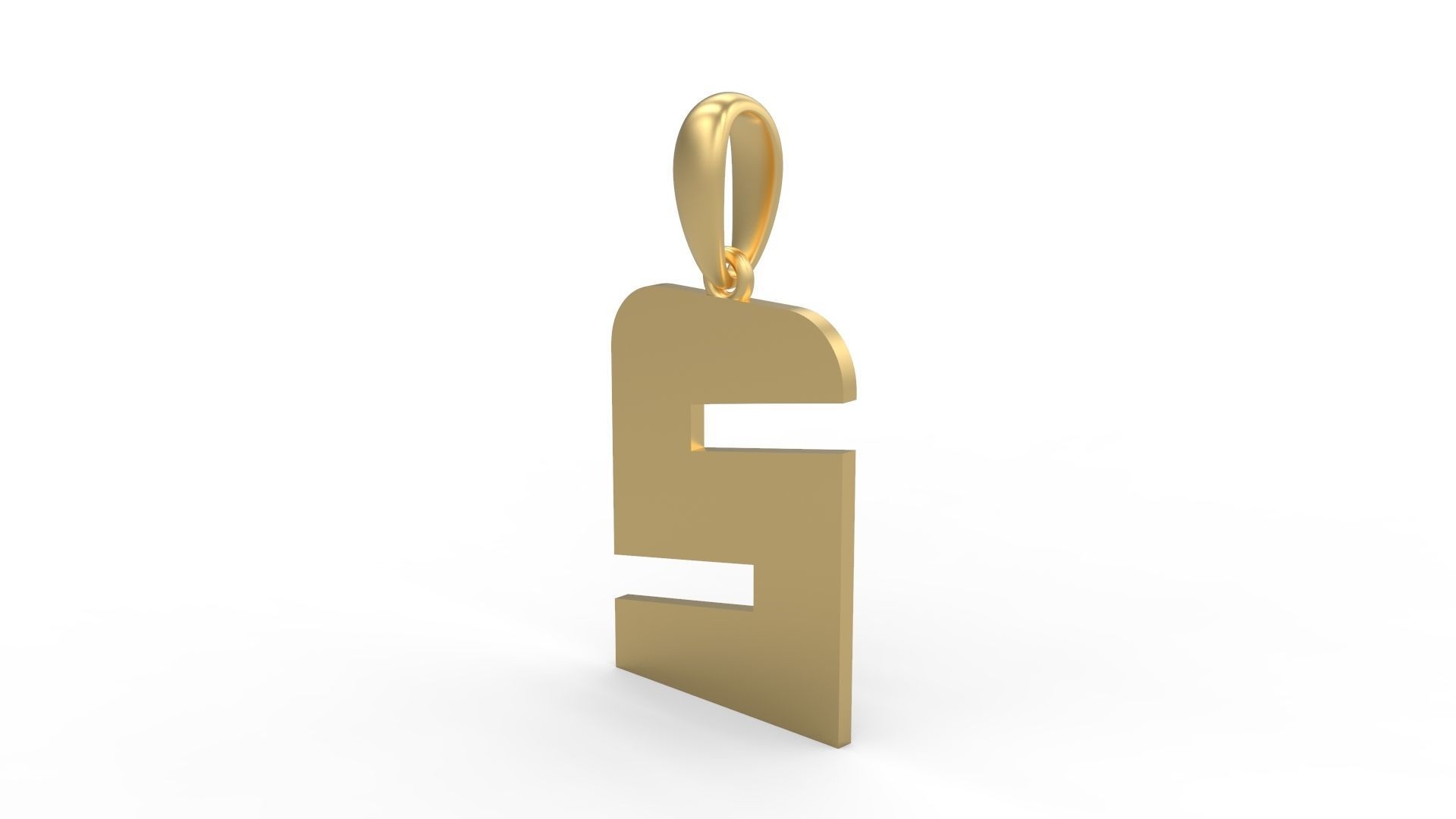 Initial Letters Pendant Boldhead S 3D print model_1