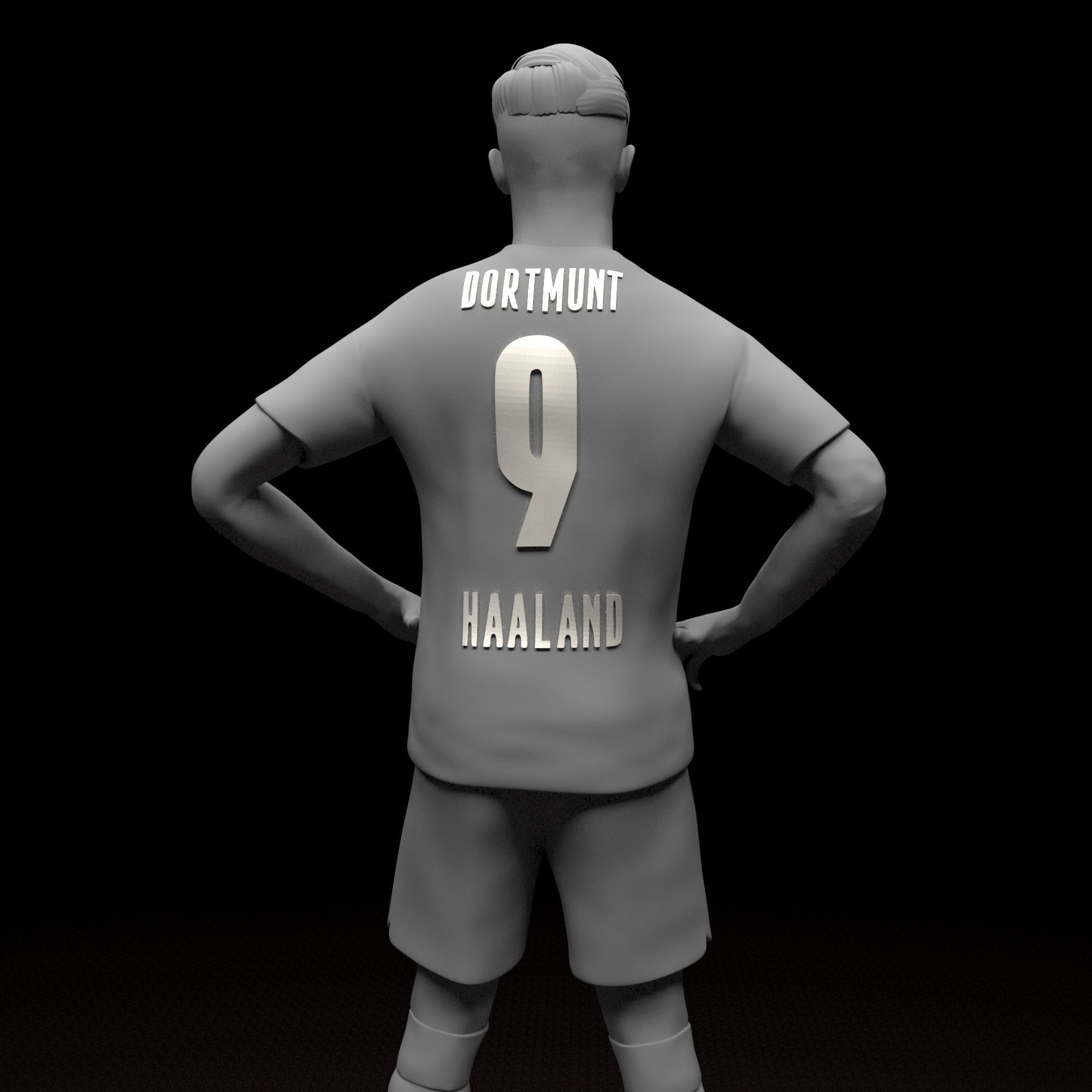 Erling Haaland Football Player STL files 3D print model 3D print model_11