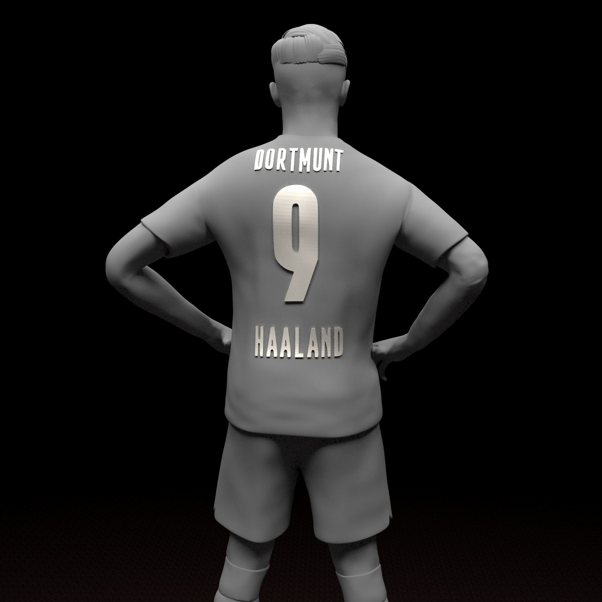 Erling Haaland Football Player STL files 3D print model 3D print model_18