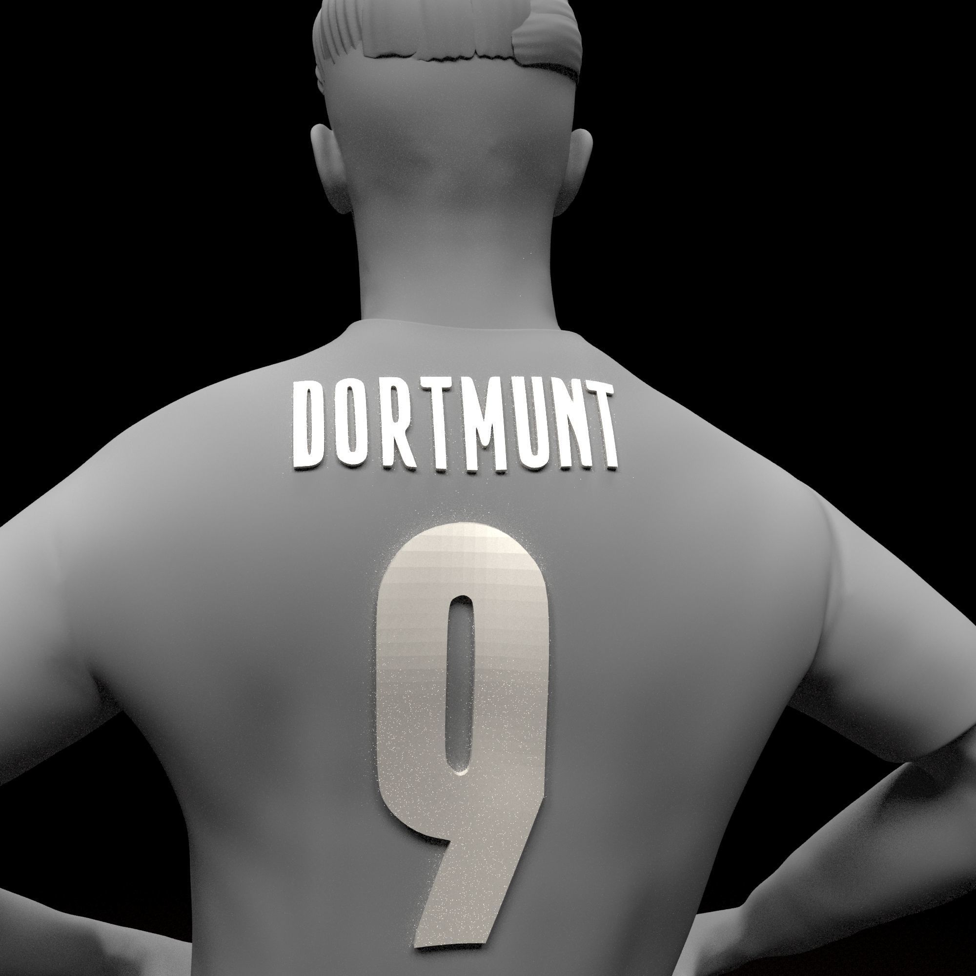 Erling Haaland Football Player STL files 3D print model 3D print model_17