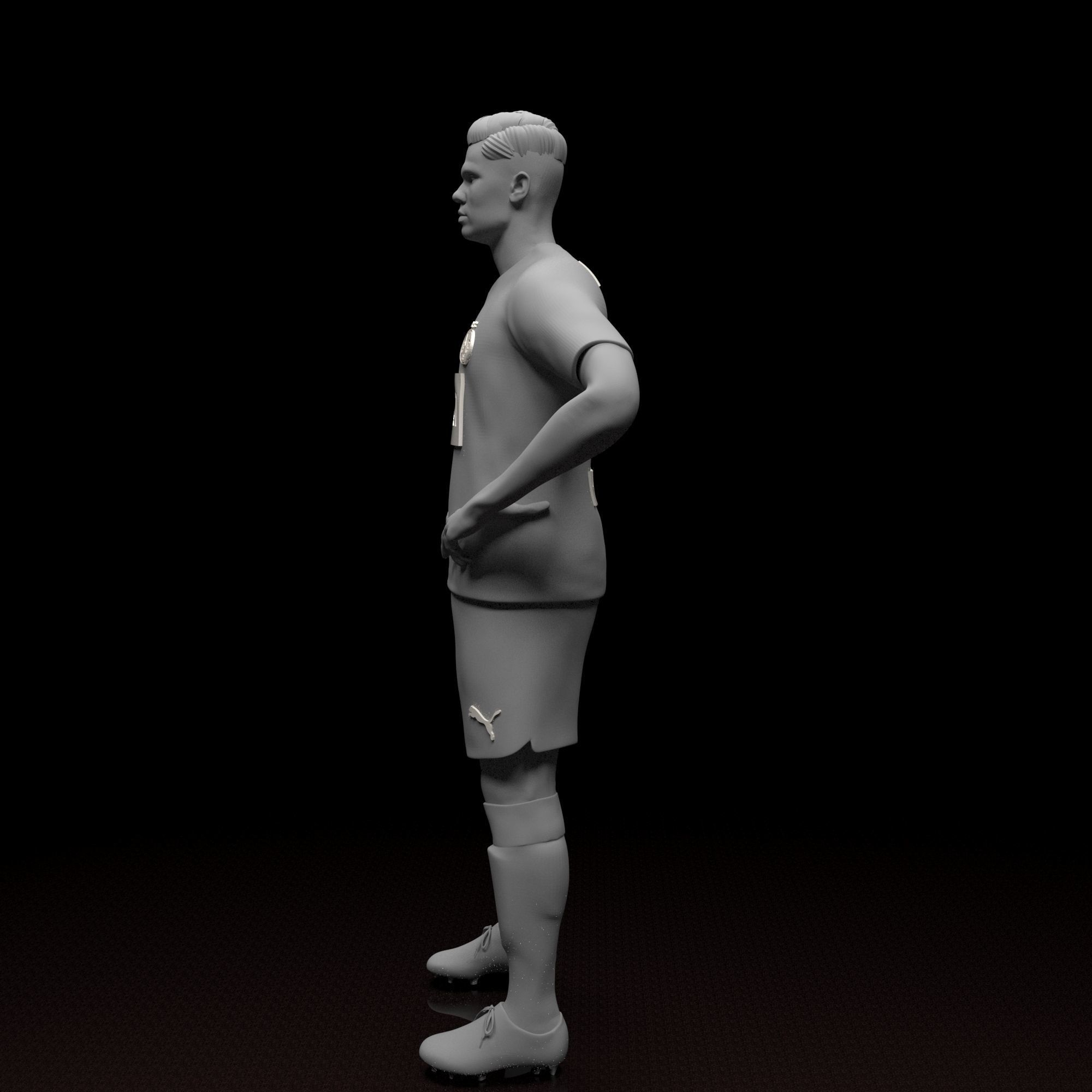 Erling Haaland Football Player STL files 3D print model 3D print model_3