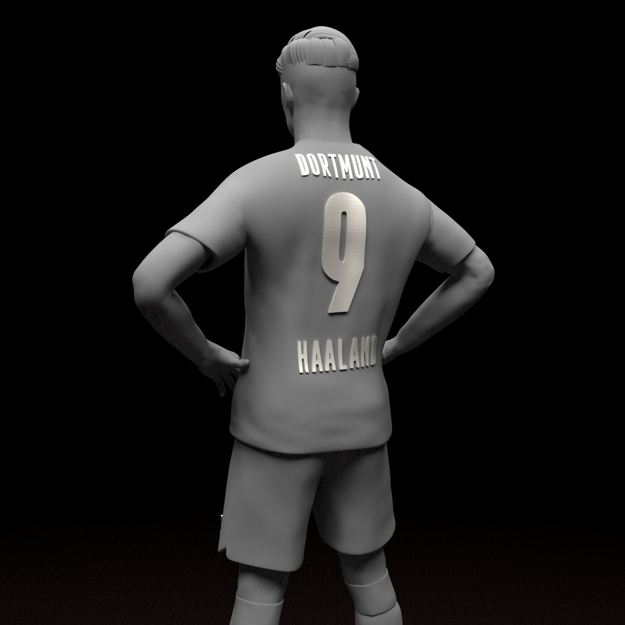 Erling Haaland Football Player STL files 3D print model 3D print model_7