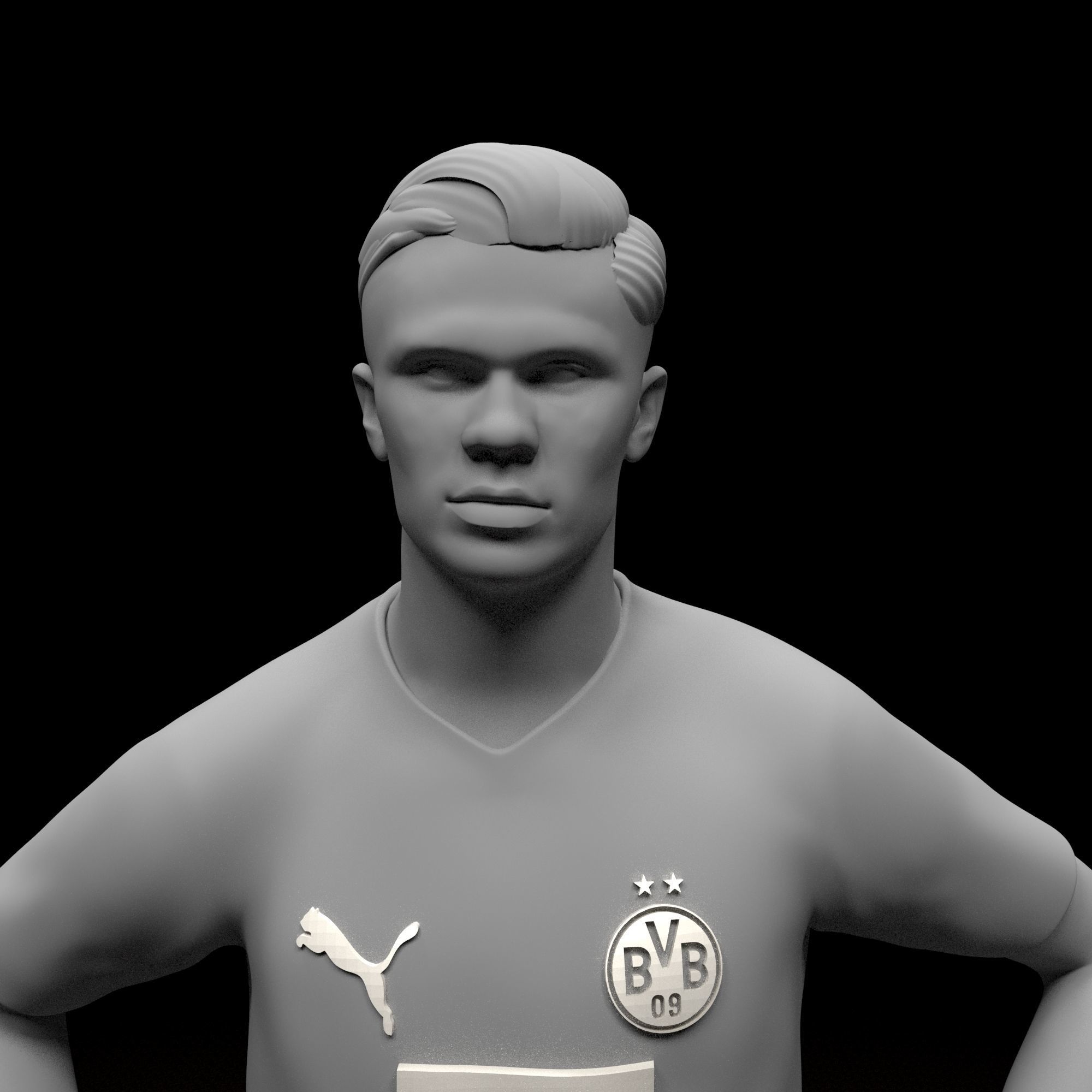 Erling Haaland Football Player STL files 3D print model 3D print model_15