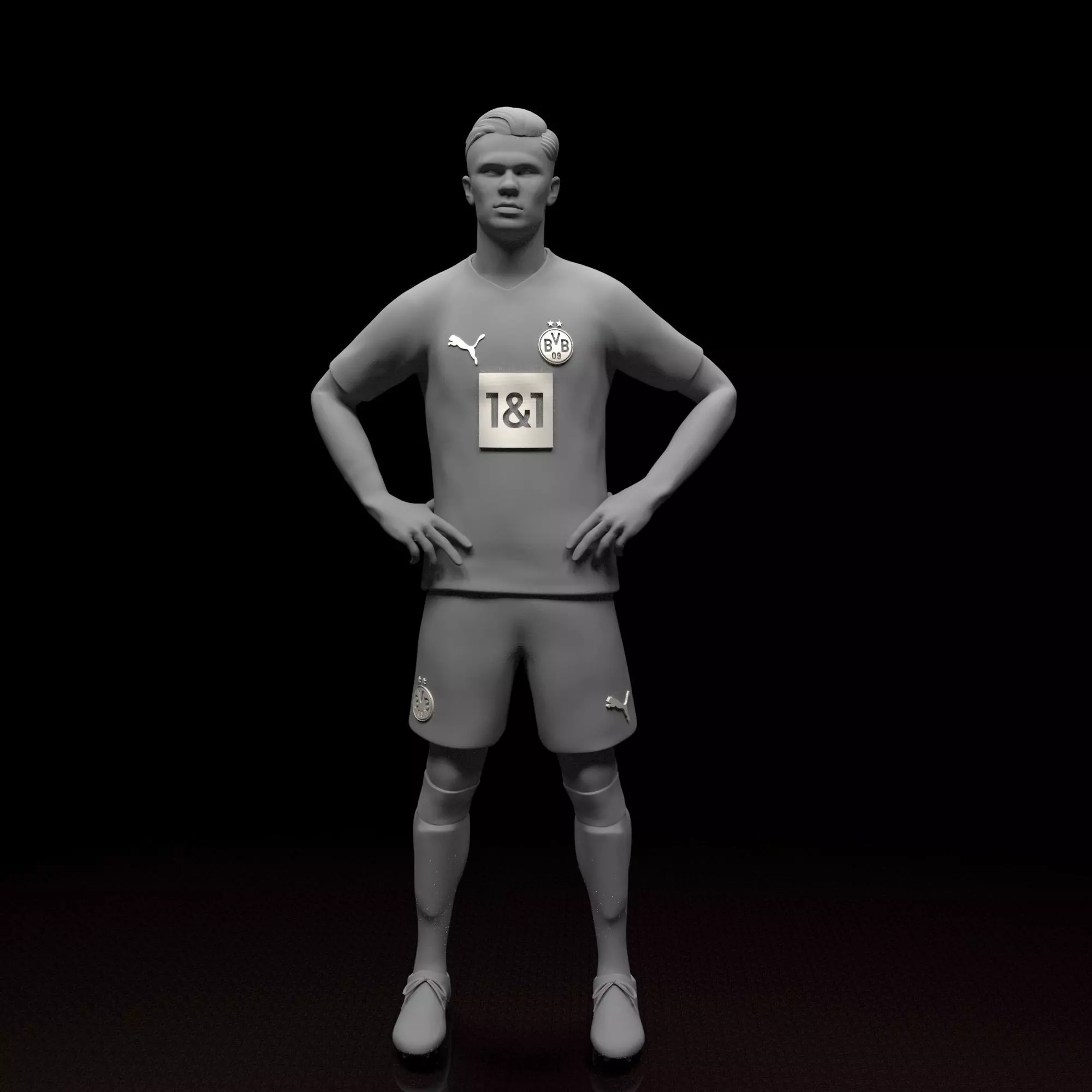Erling Haaland Football Player STL files 3D print model 3D print model_0