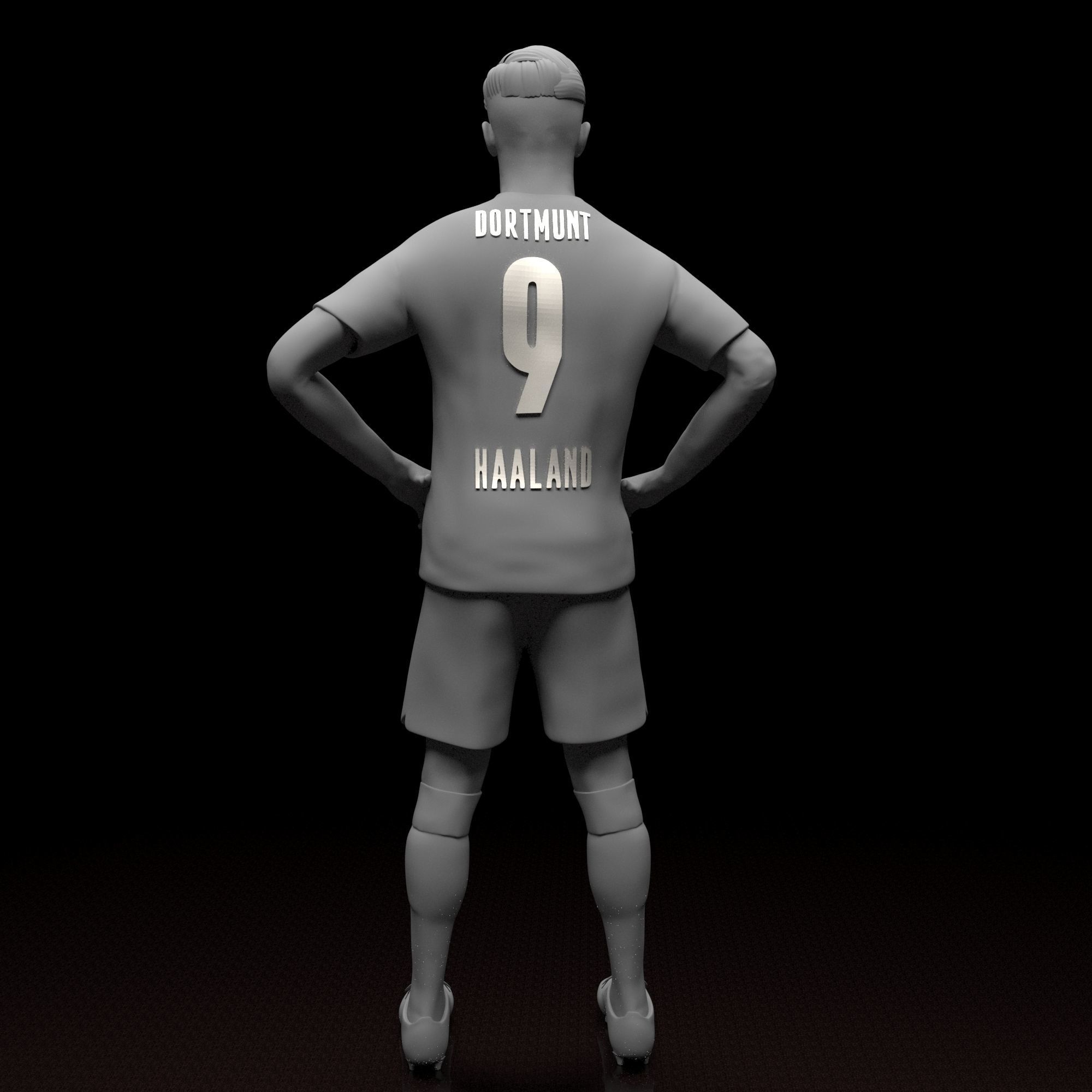 Erling Haaland Football Player STL files 3D print model 3D print model_5