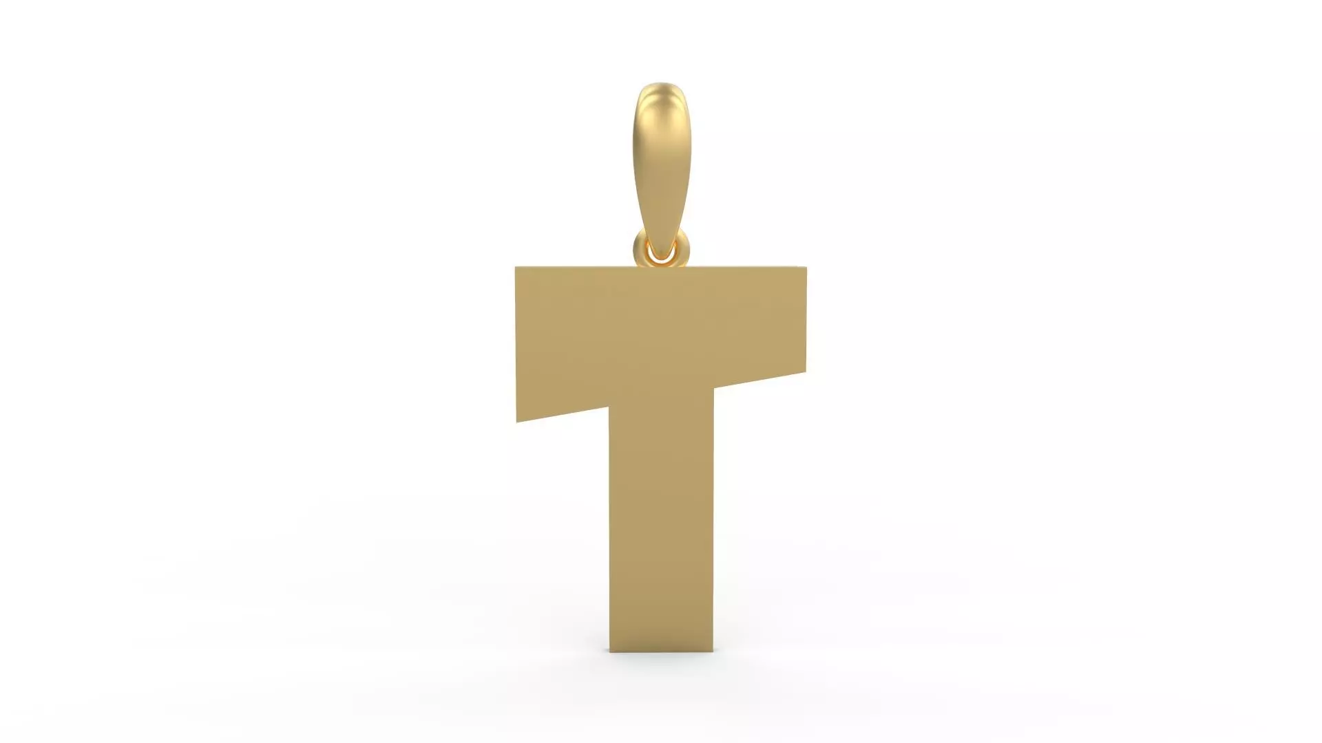 Initial Letters Pendant Boldhead T 3D print model_0