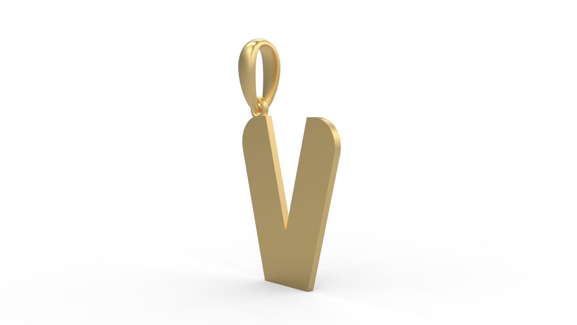 Initial Letters Pendant Boldhead V 3D print model_1
