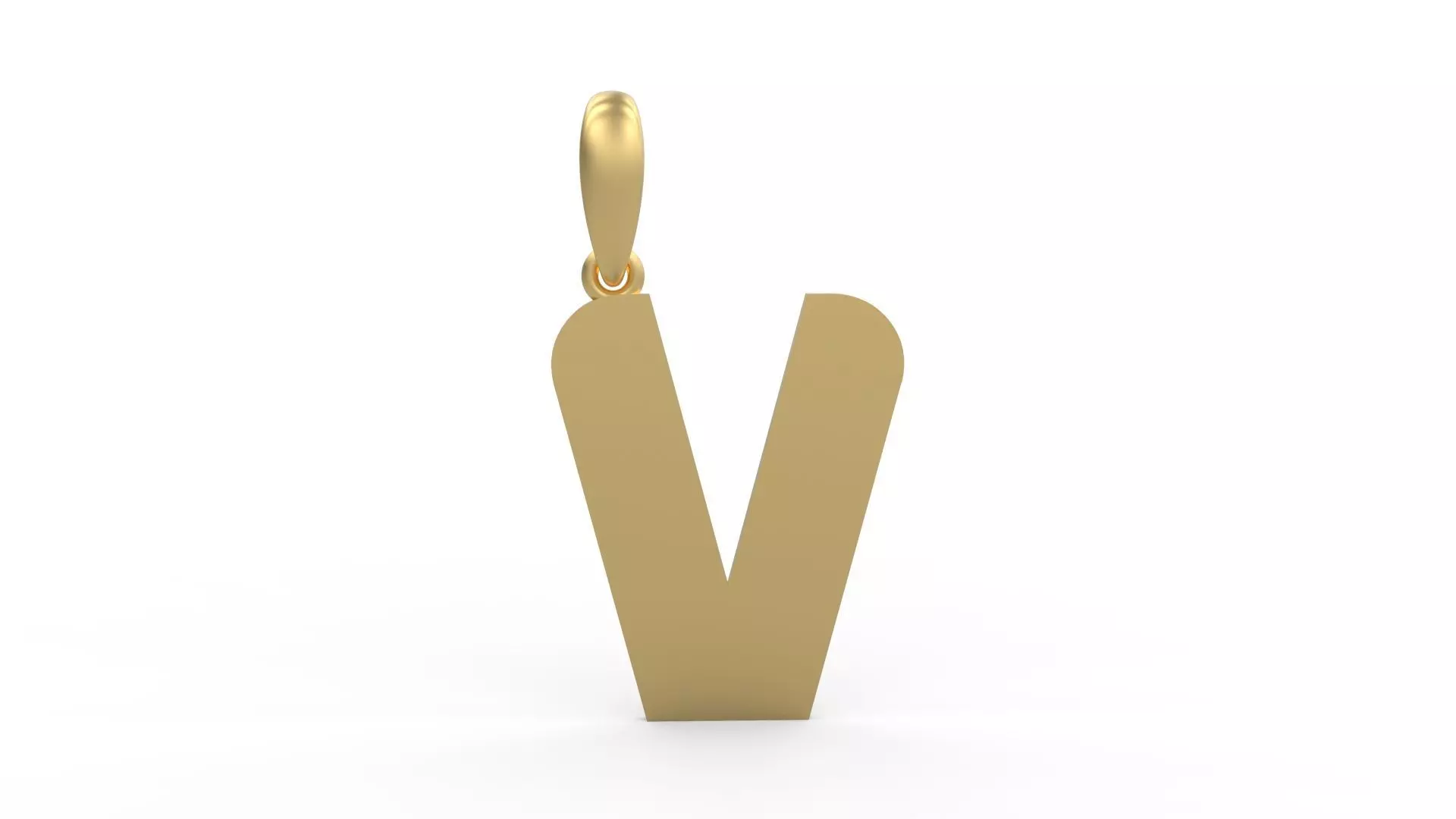 Initial Letters Pendant Boldhead V 3D print model_0
