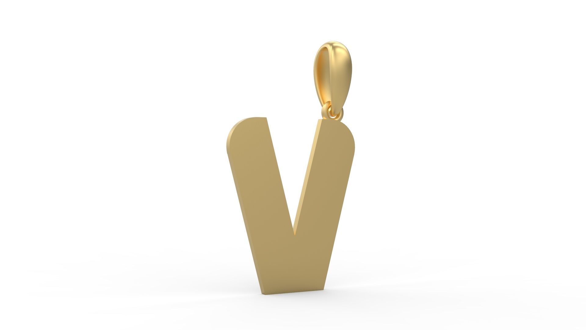Initial Letters Pendant Boldhead V 3D print model_3