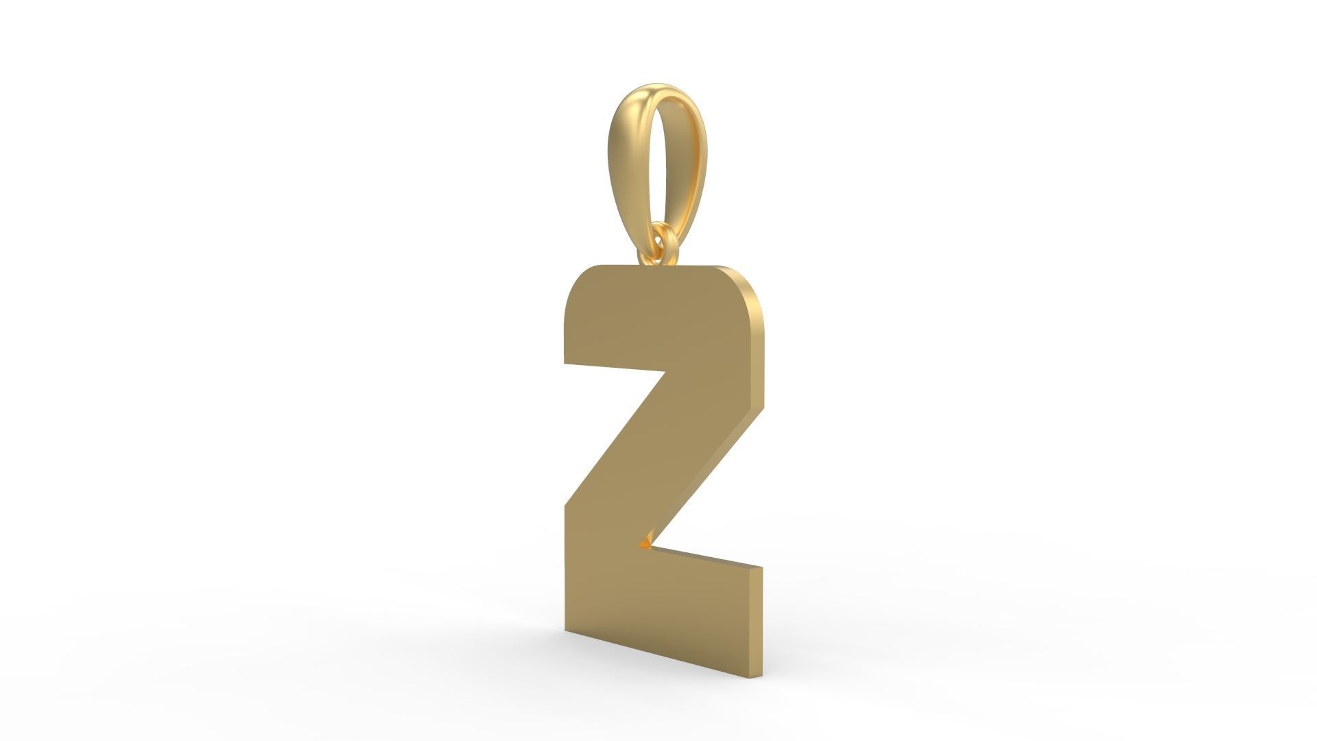 Initial Letters Pendant Boldhead Z 3D print model_1