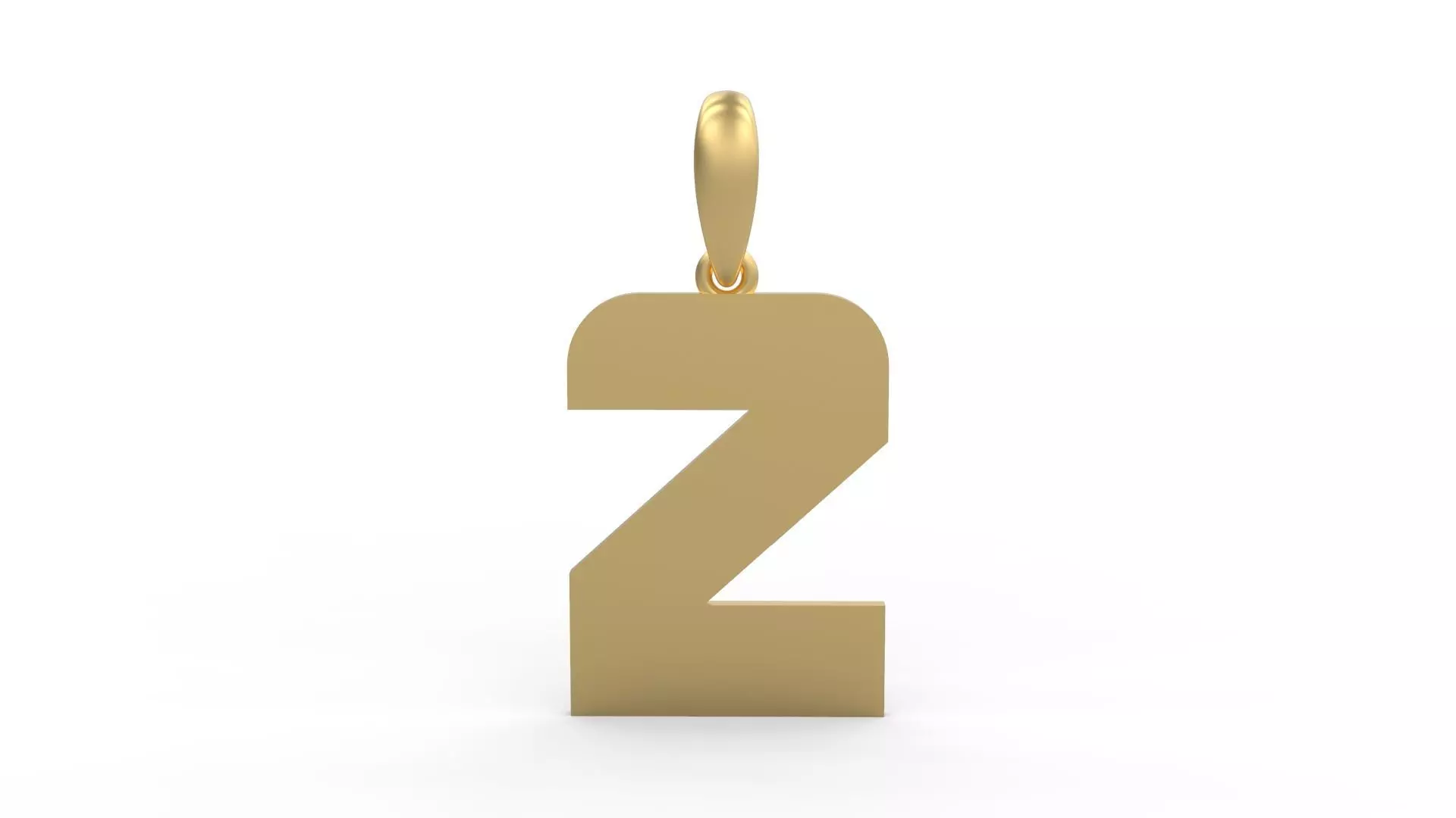 Initial Letters Pendant Boldhead Z 3D print model_0