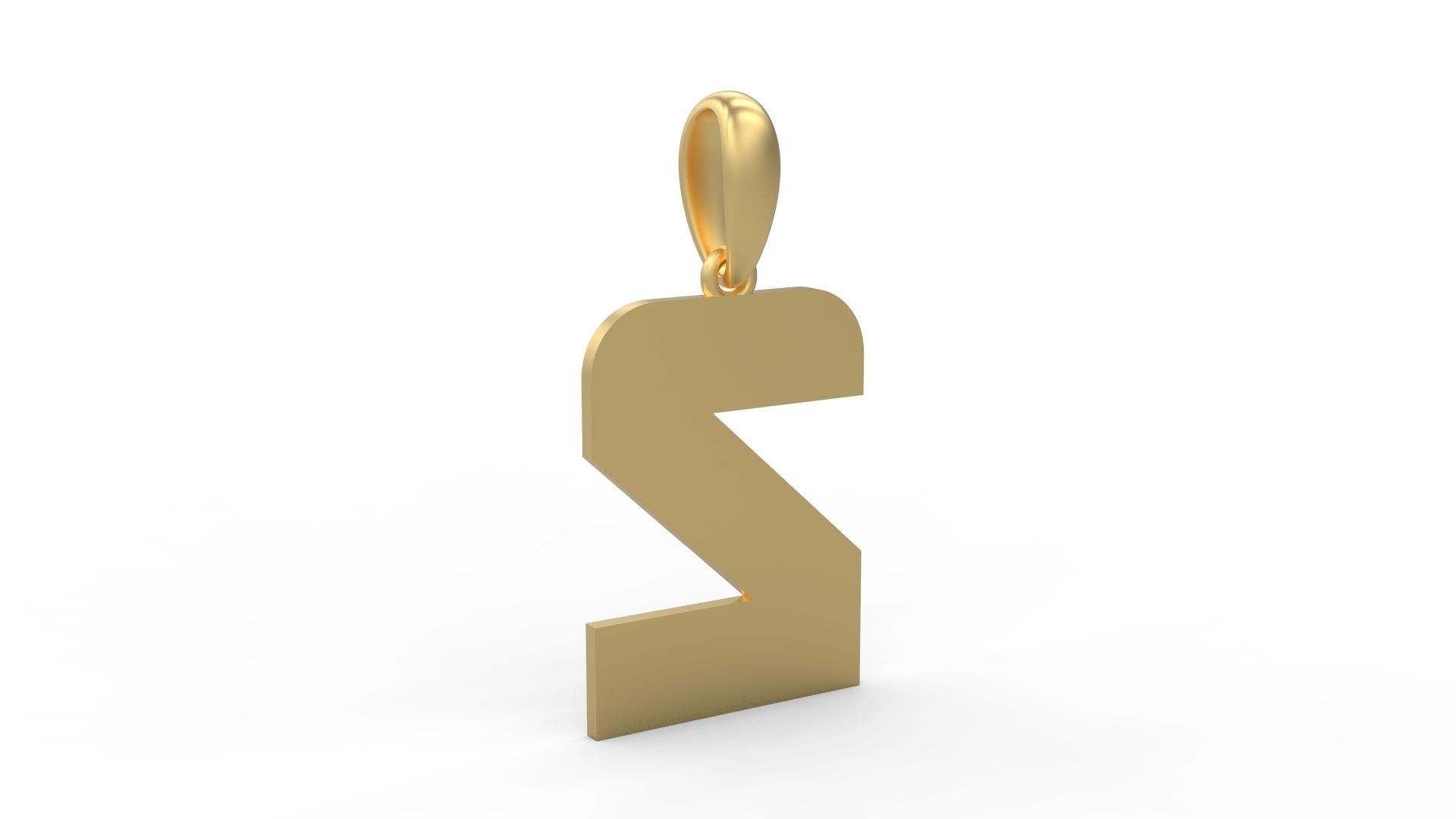 Initial Letters Pendant Boldhead Z 3D print model_3