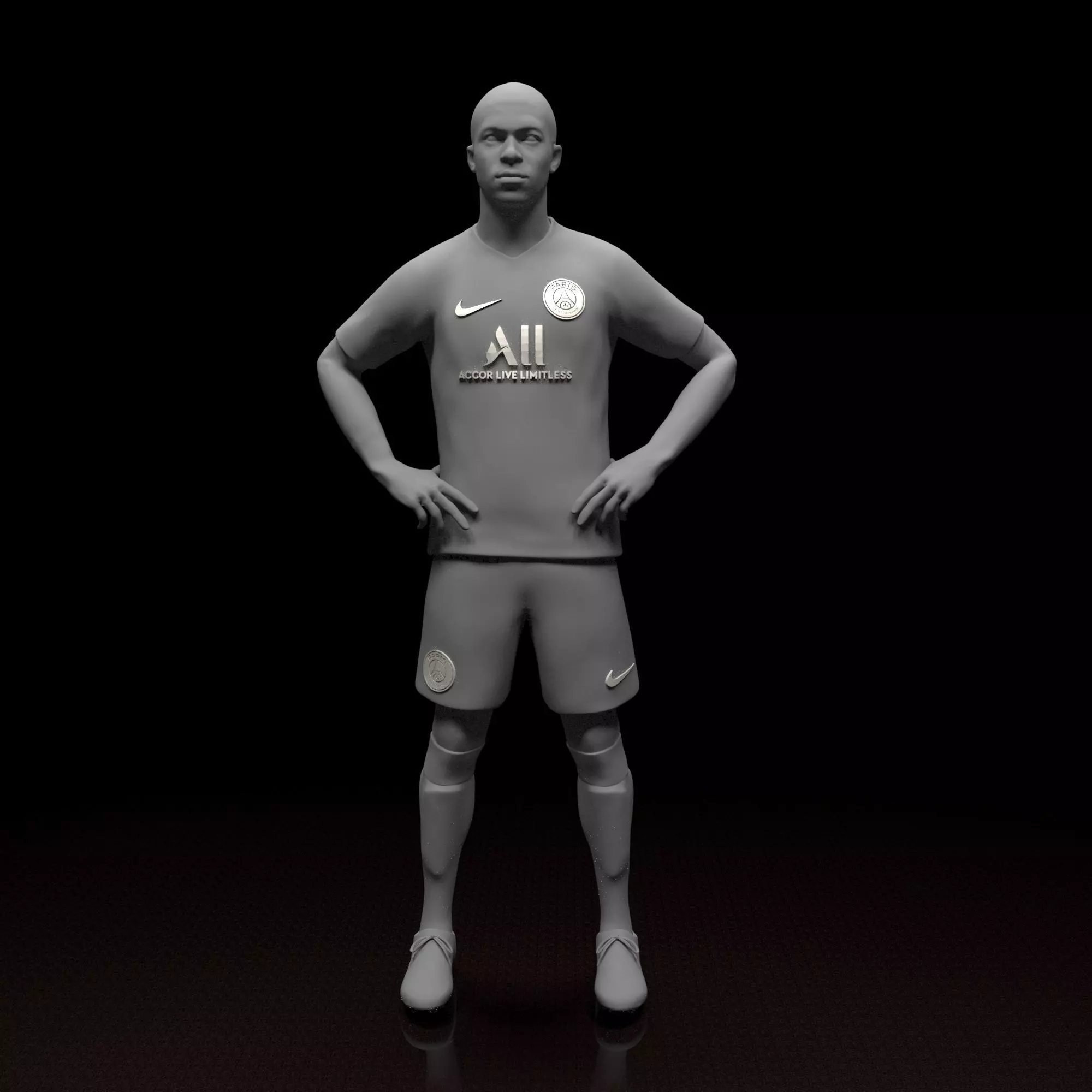 Kylian Mbappe footbaler stl file 3d model 3D print model
