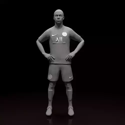 Kylian Mbappe footbaler stl file 3d model