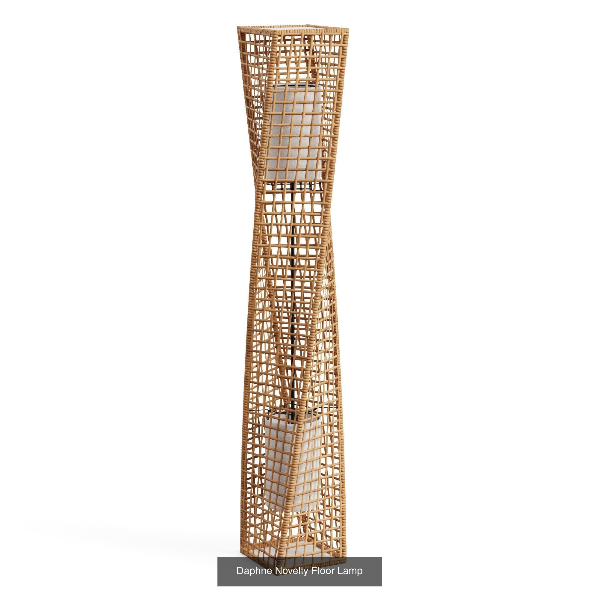 Set of rattan products 3D Model Collection_9