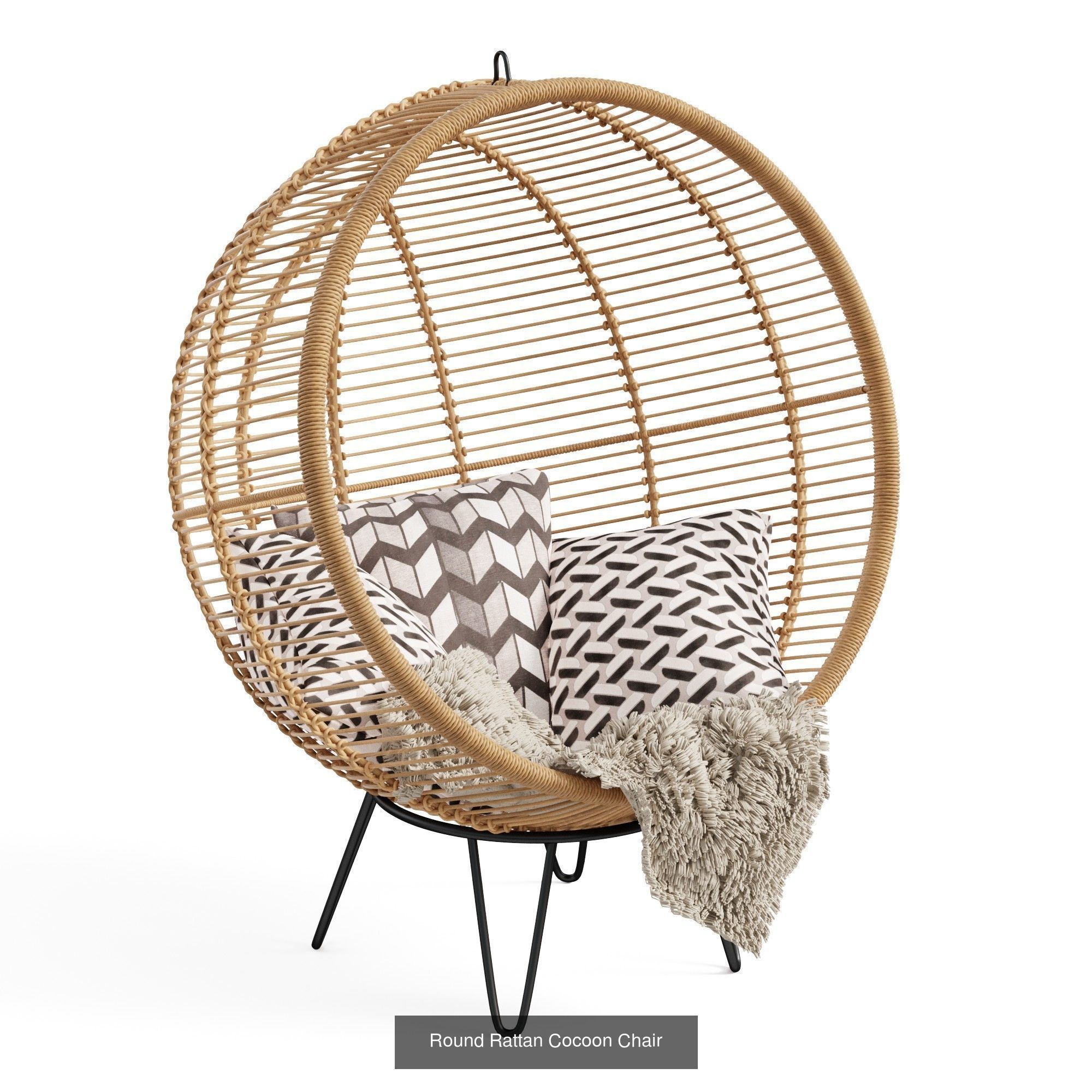 Set of rattan products 3D Model Collection_15