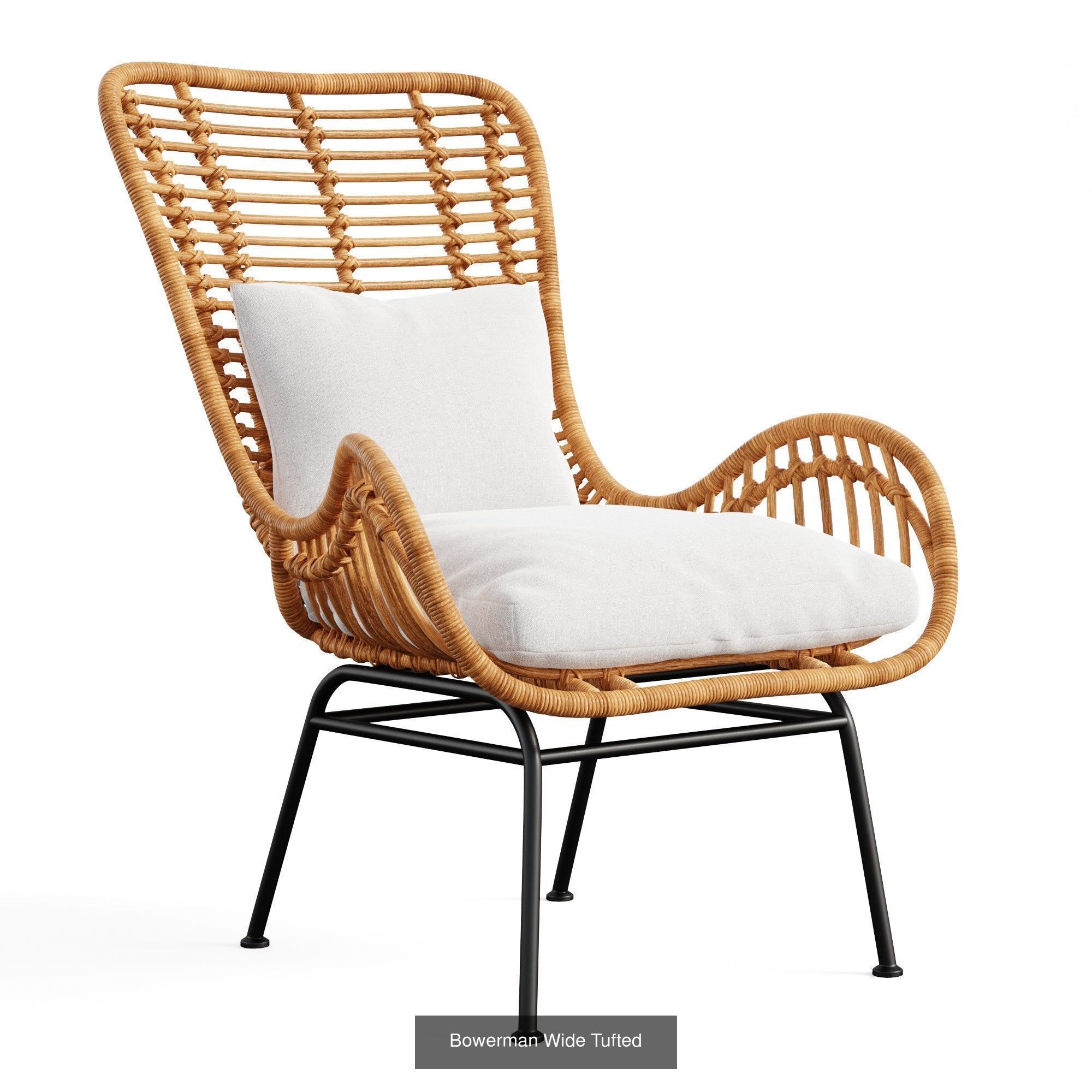 Set of rattan products 3D Model Collection_8