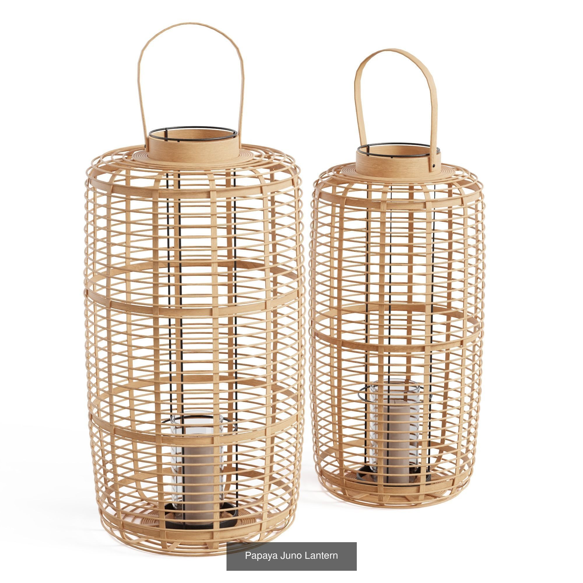 Set of rattan products 3D Model Collection_12