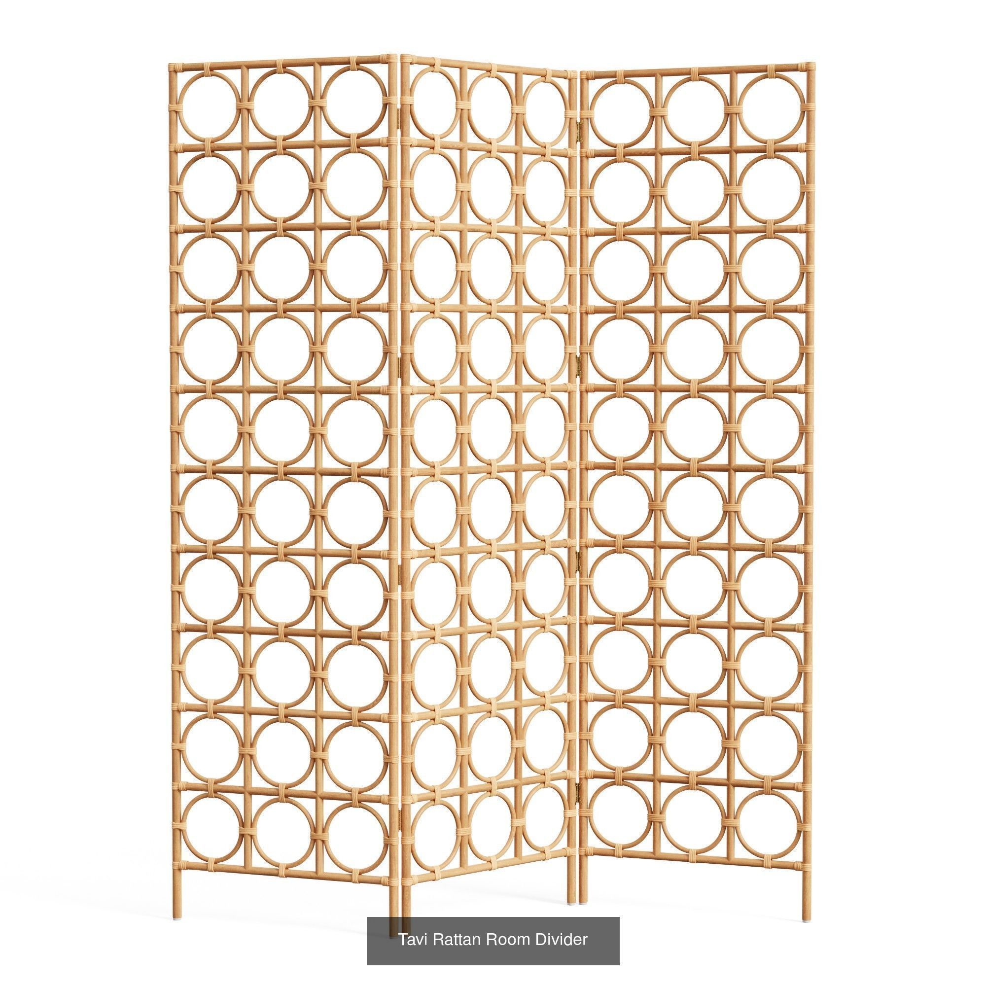 Set of rattan products 3D Model Collection_10