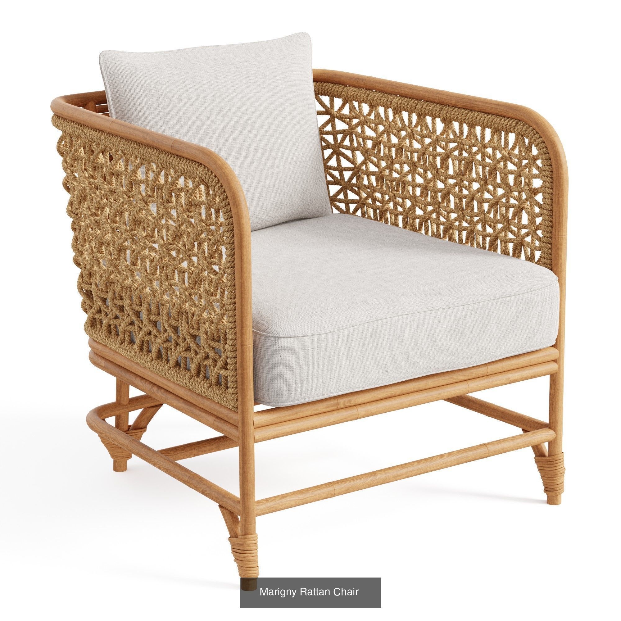 Set of rattan products 3D Model Collection_14