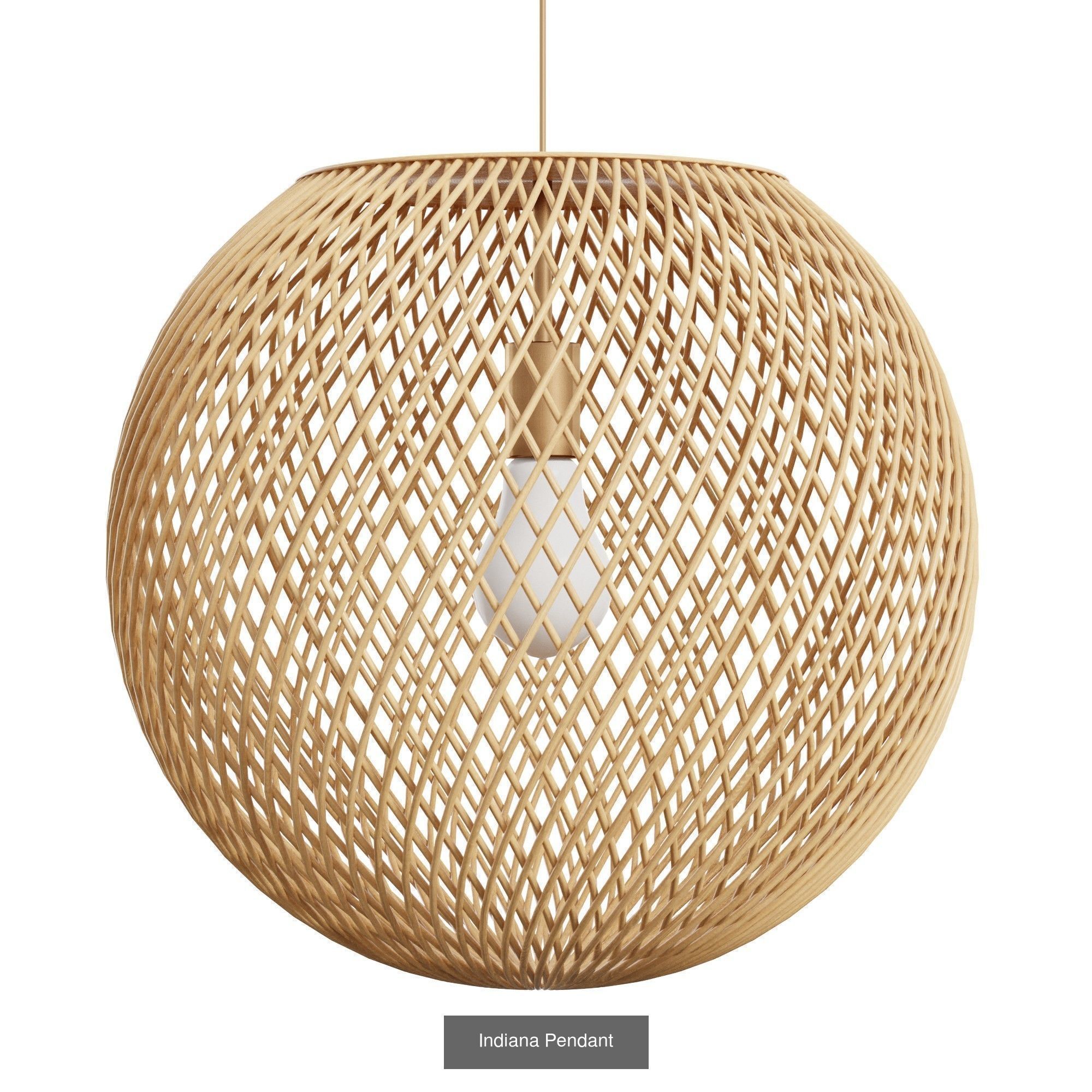 Set of rattan products 3D Model Collection_7