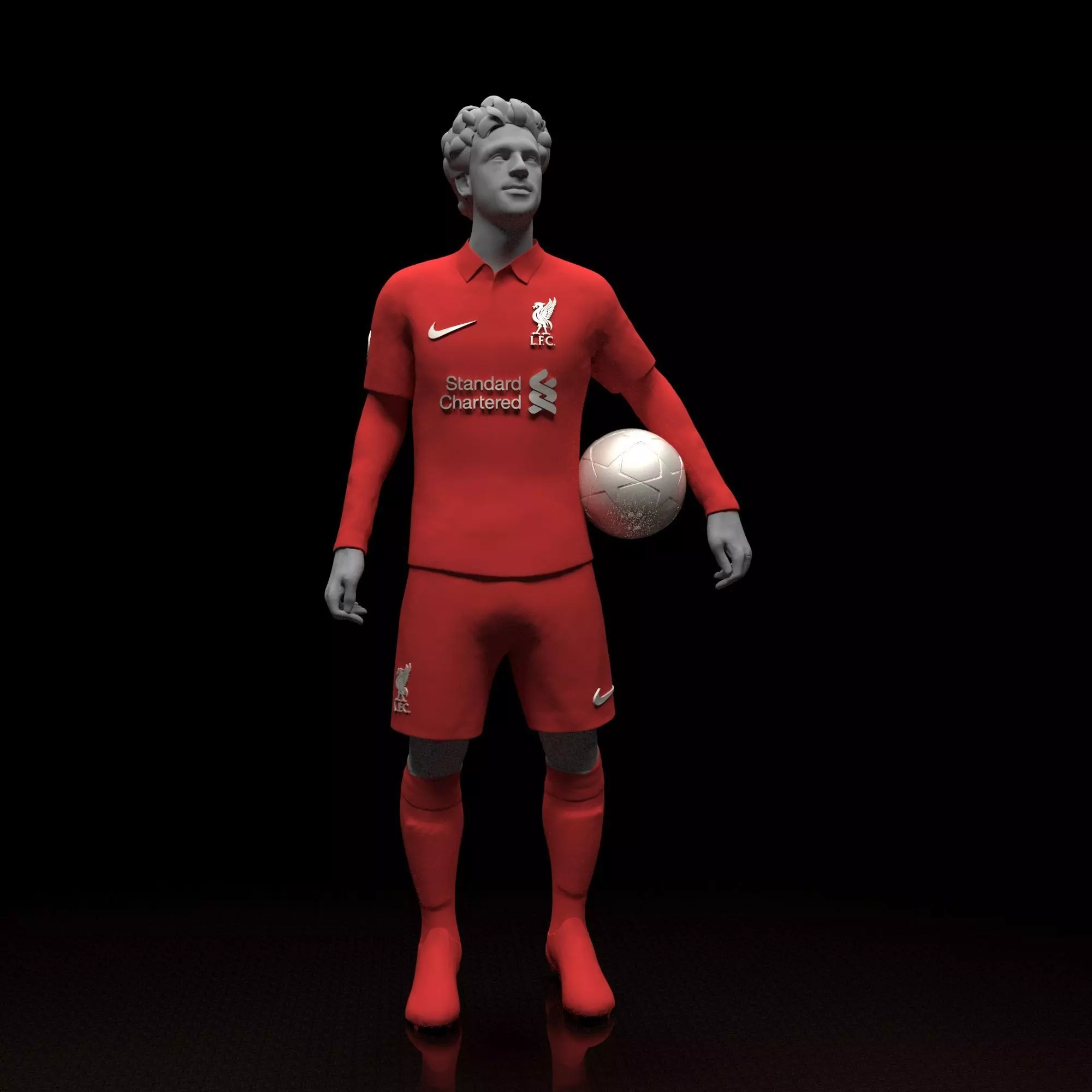 Mo Salah footballer 3d model ready for printing 3D print model