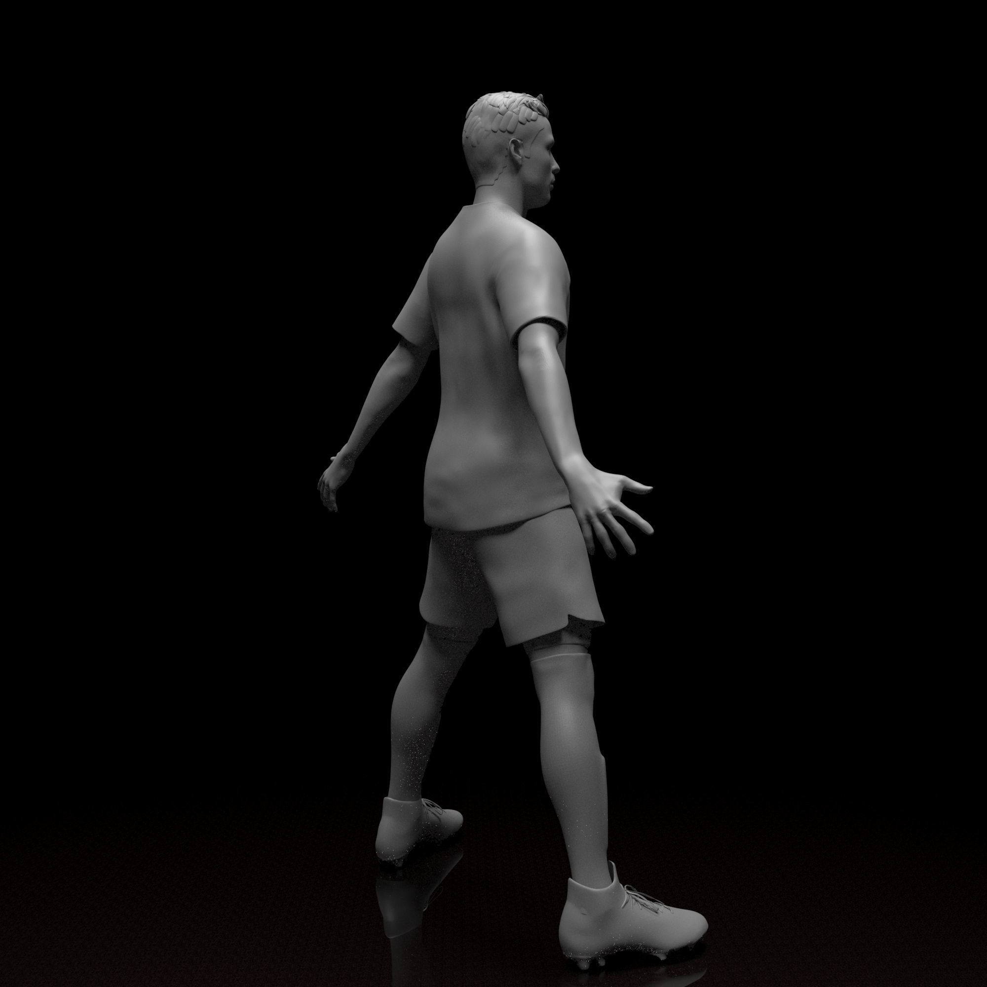 Cristiano Ronaldo Football Player STL files 3D print model 3D print model_3