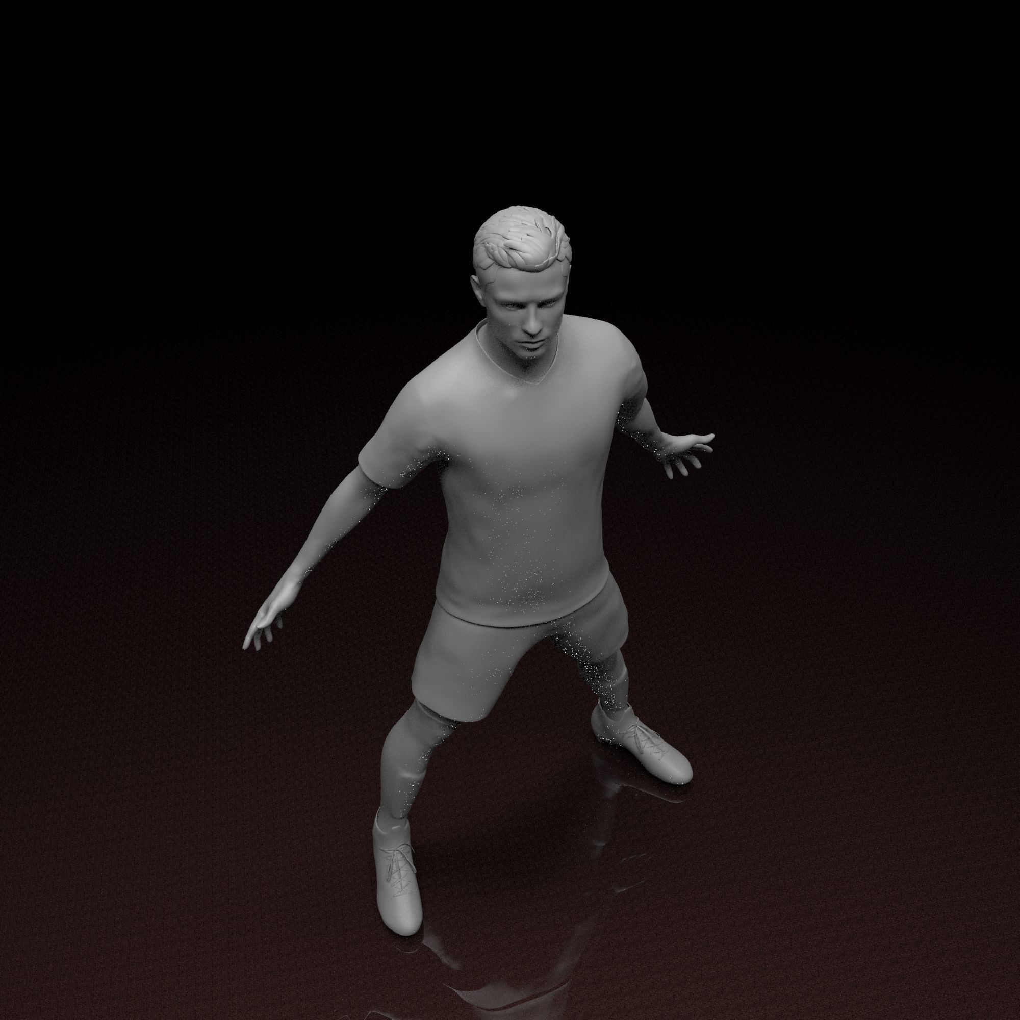 Cristiano Ronaldo Football Player STL files 3D print model 3D print model_8
