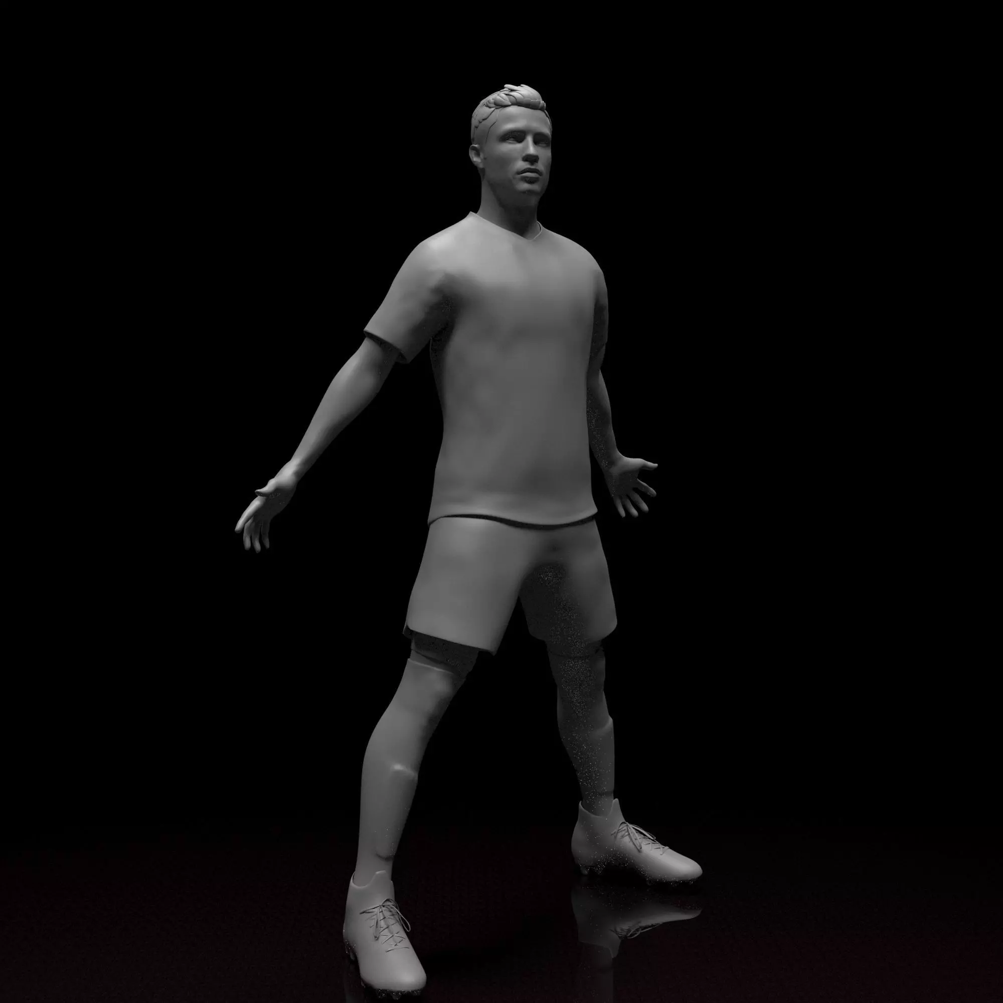 Cristiano Ronaldo Football Player STL files 3D print model 3D print model_0