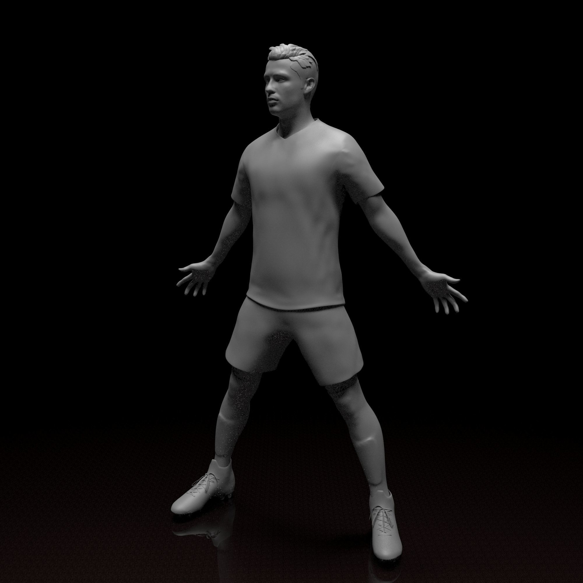 Cristiano Ronaldo Football Player STL files 3D print model 3D print model_2