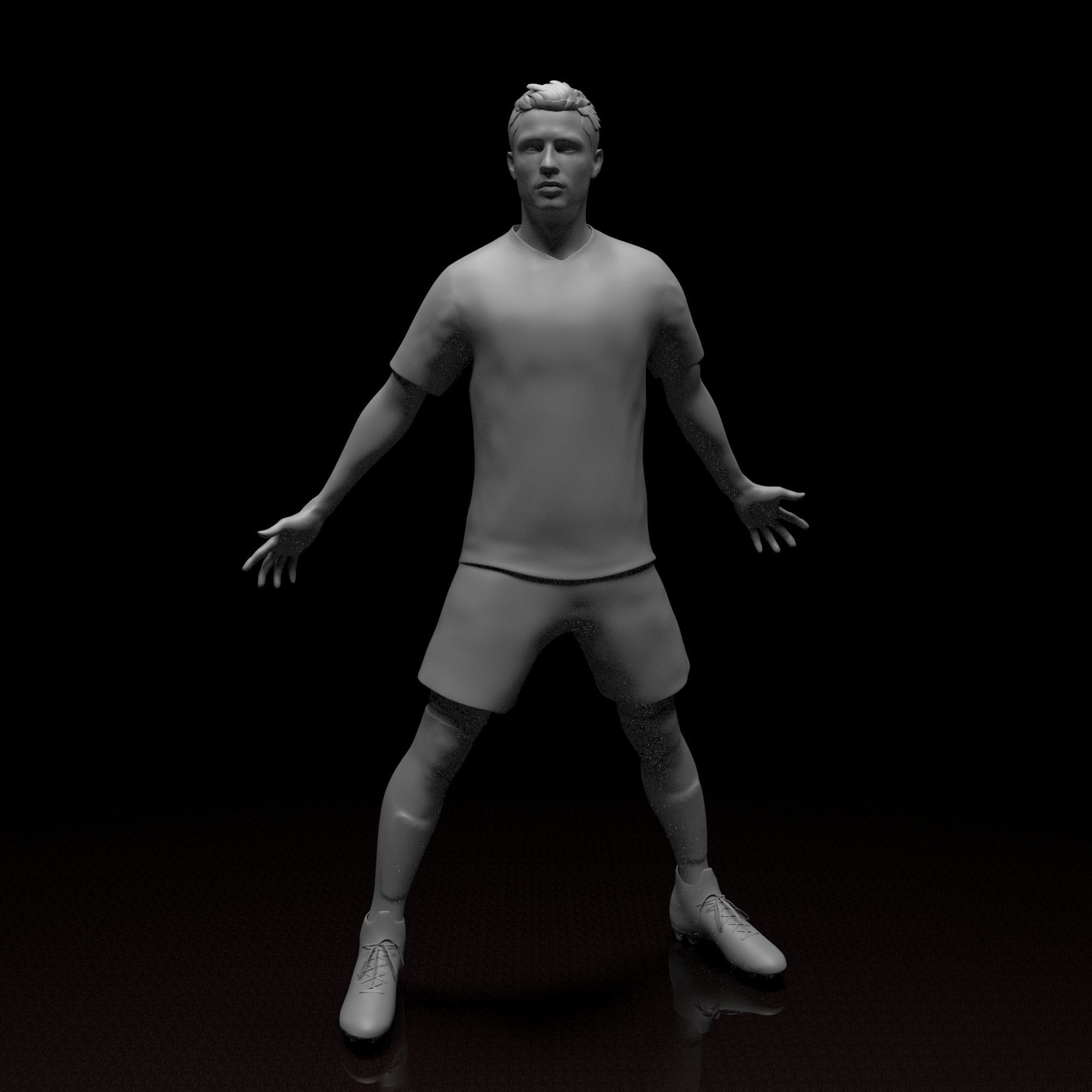 Cristiano Ronaldo Football Player STL files 3D print model 3D print model_1