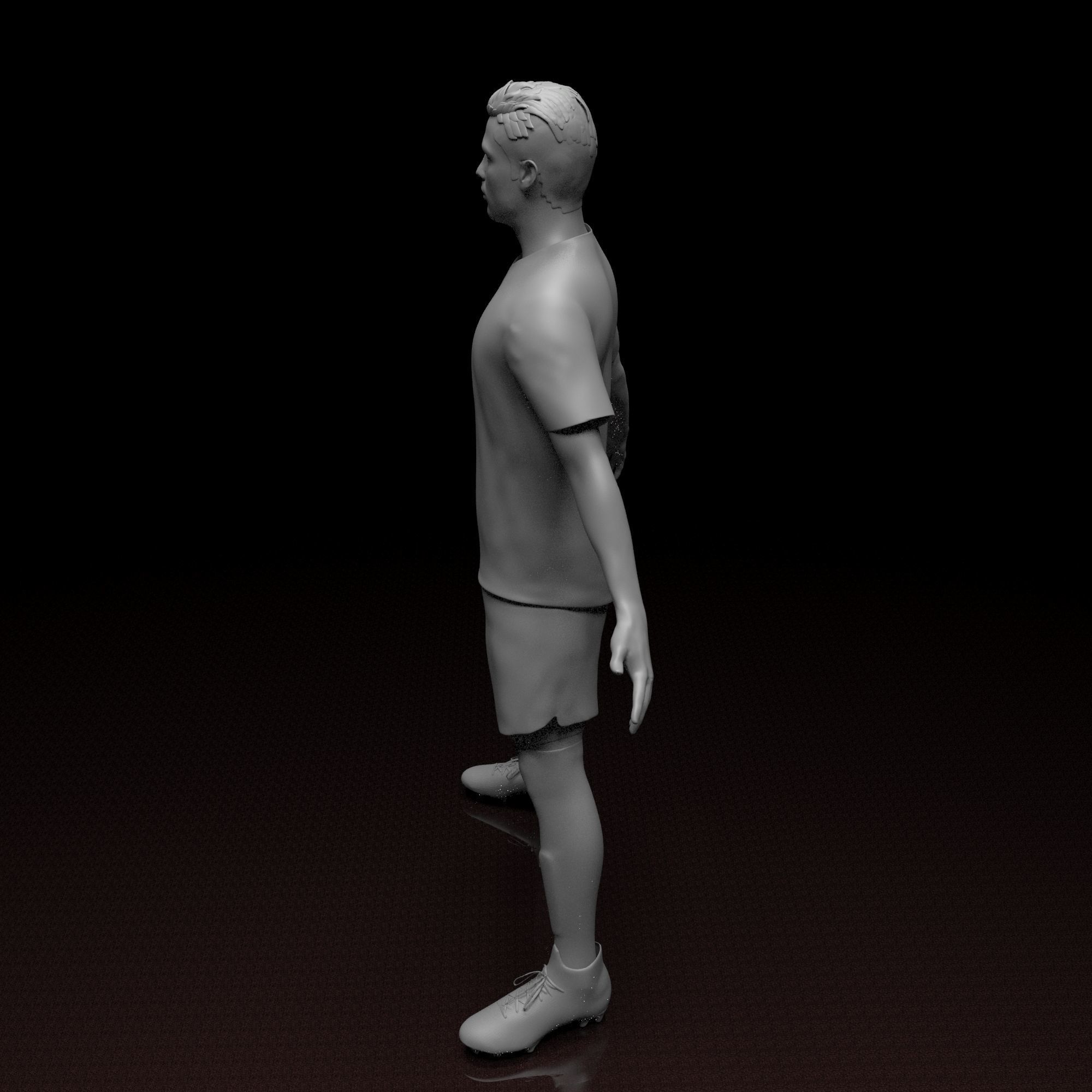 Cristiano Ronaldo Football Player STL files 3D print model 3D print model_9