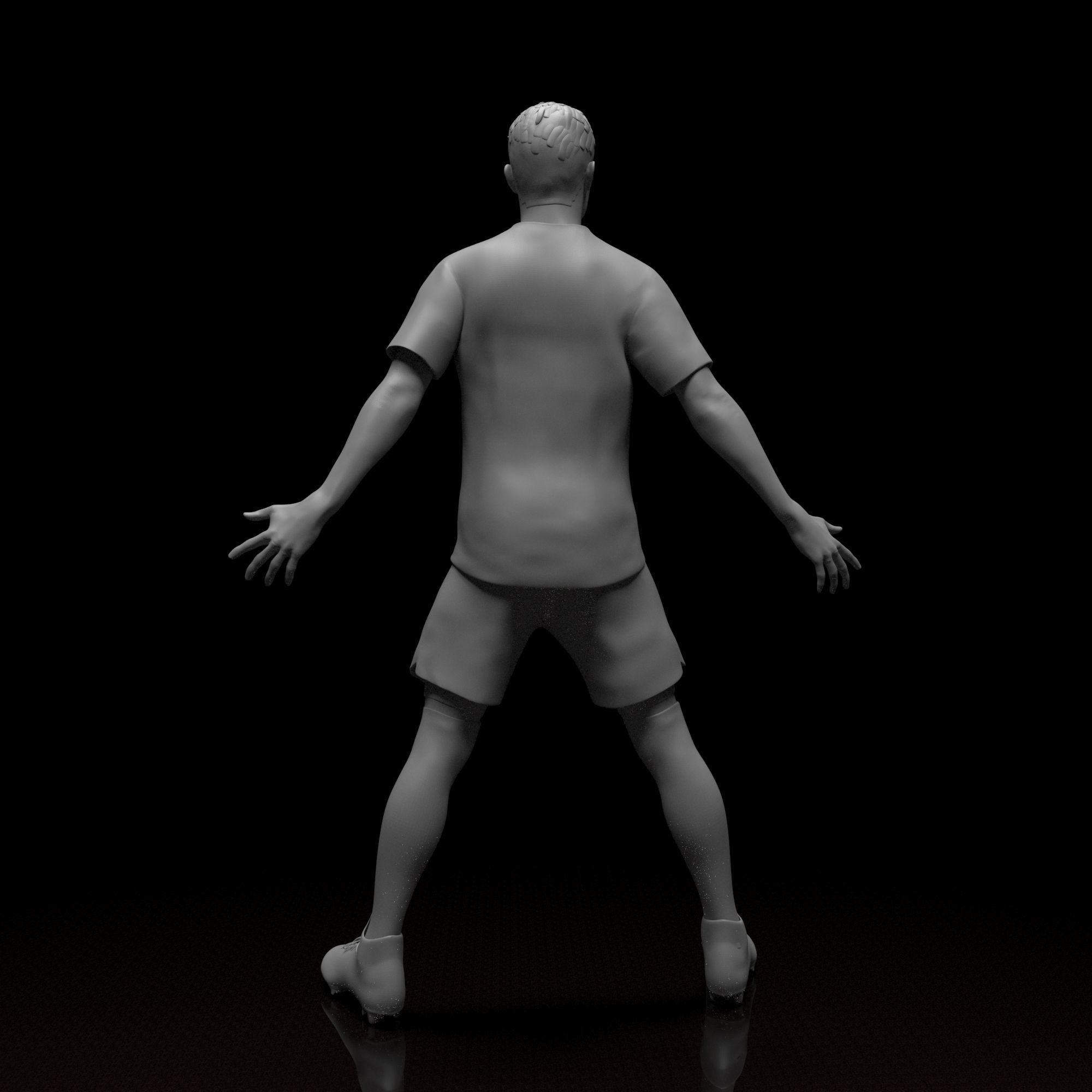 Cristiano Ronaldo Football Player STL files 3D print model 3D print model_10