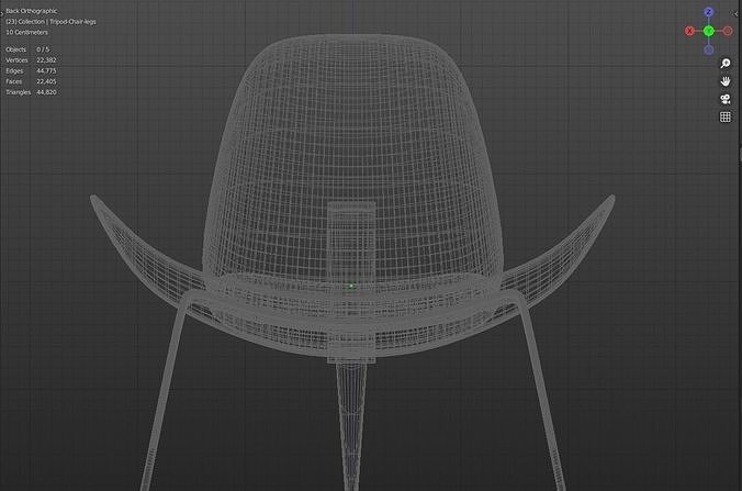Tripod Lounge Chair 3D model 7
