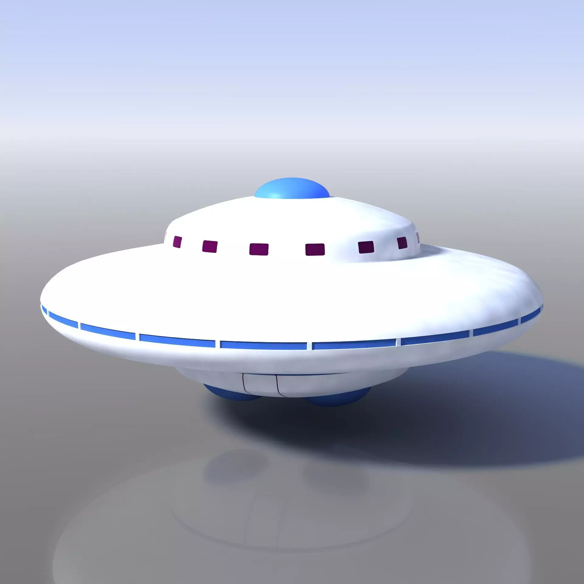 Xilien Flying Saucer Free 3D model_0