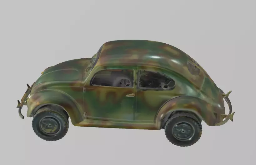VW Beatle Army version Free 3D model