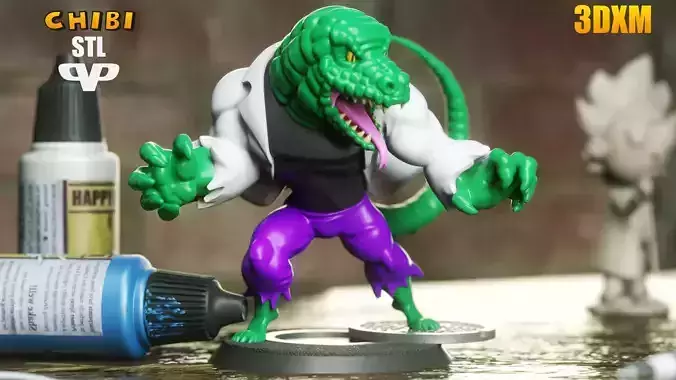 Marvel United Lizard Chibi STL for 3D Printing ChibiSTL  3D print model
