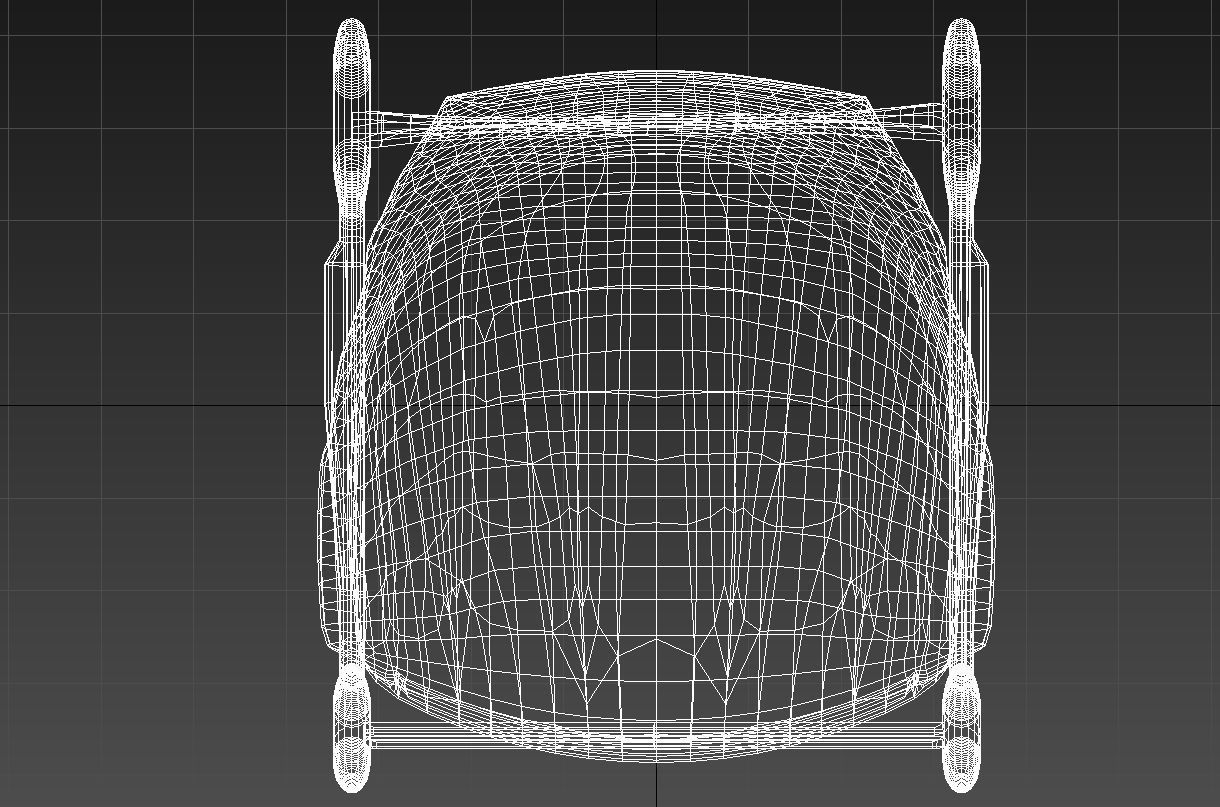 Black leather wooden armchair 3D model_15