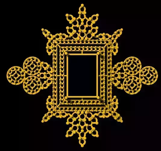Sidepiece gold lace frame