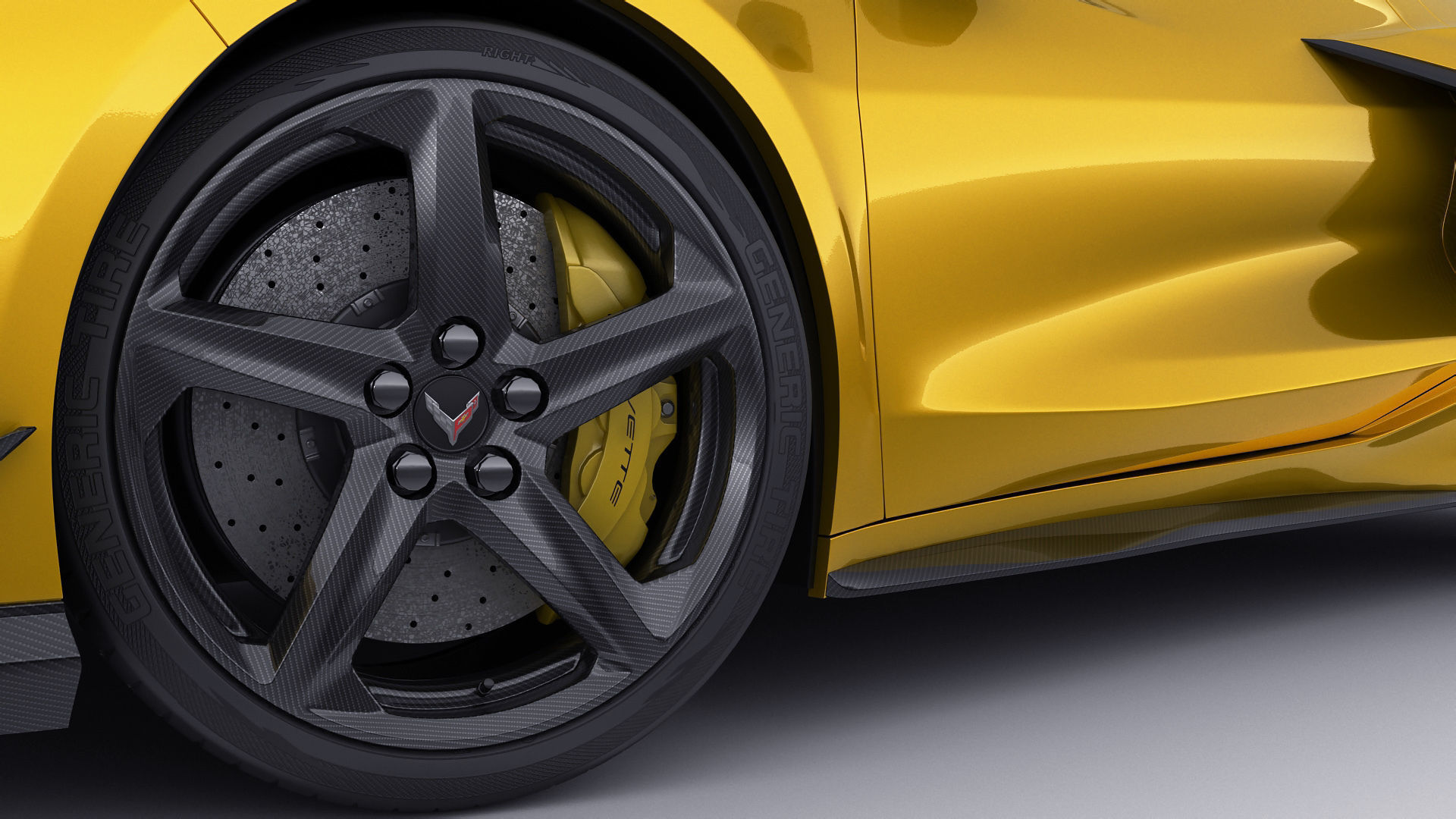 Corvette 2023 Z06 C8 and Z06 Z07 performance package 3D model_25