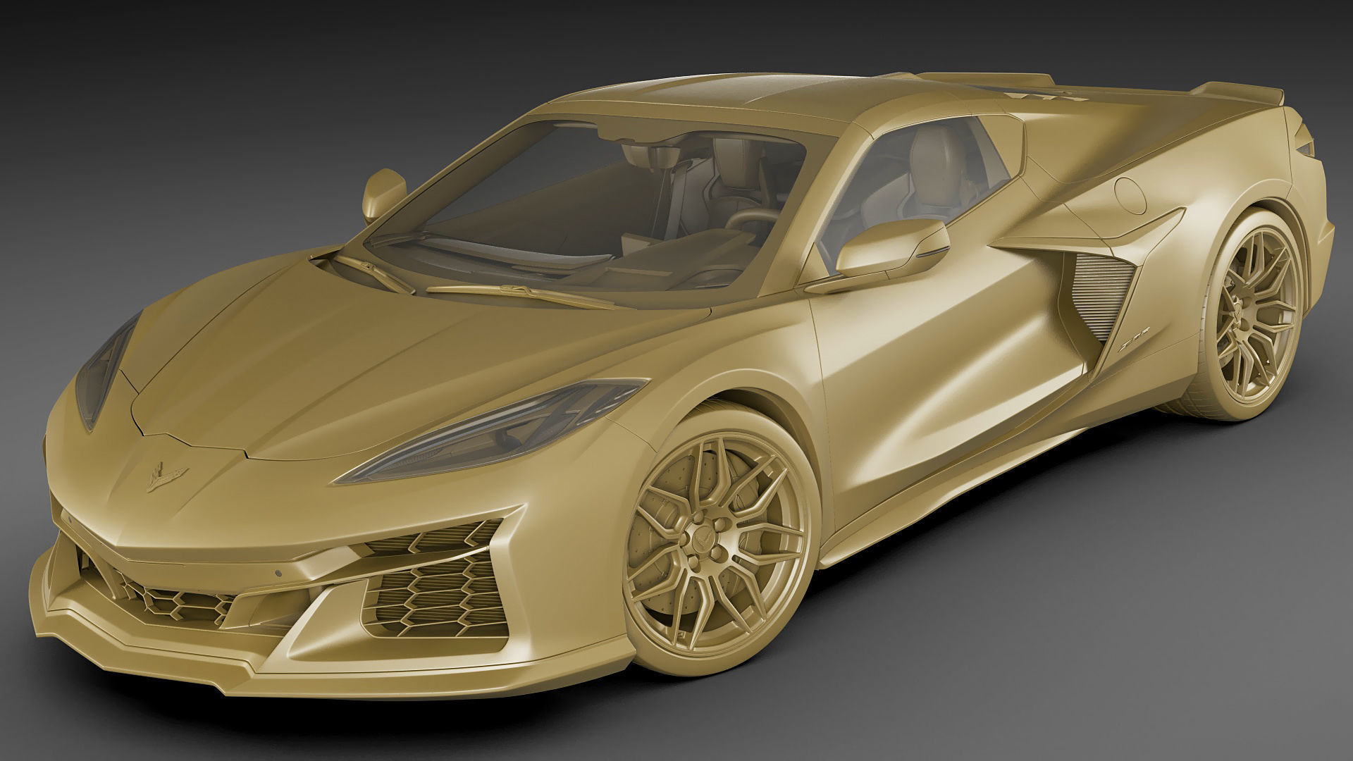Corvette 2023 Z06 C8 and Z06 Z07 performance package 3D model_38
