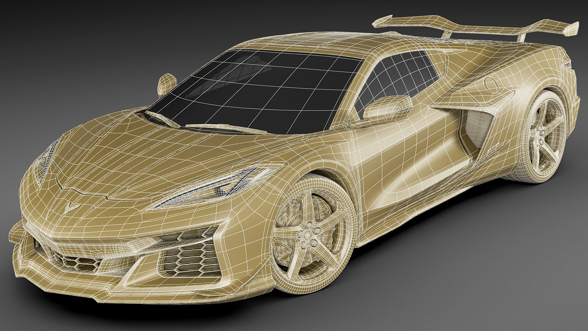 Corvette 2023 Z06 C8 and Z06 Z07 performance package 3D model_44